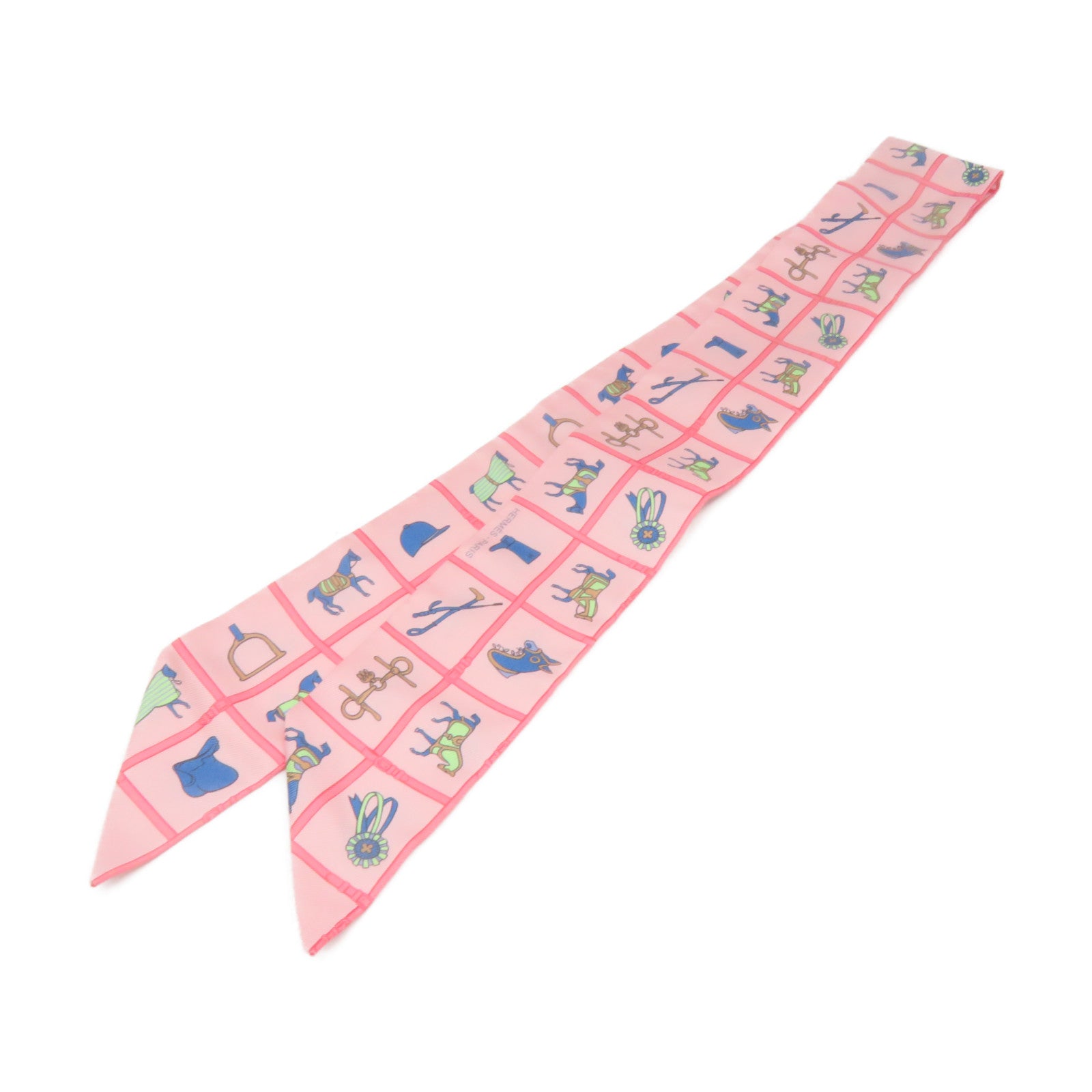 HERMES 丝质Twilly Scarf丝巾粉红色/彩色