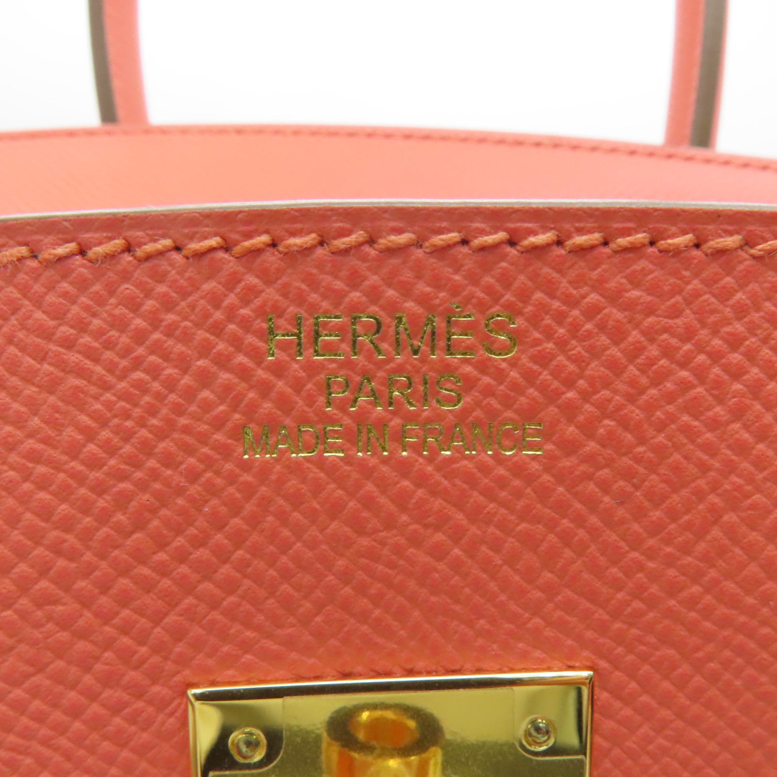 HERMES Epsom皮革Birkin 35 Hand Bag金扣肩背袋