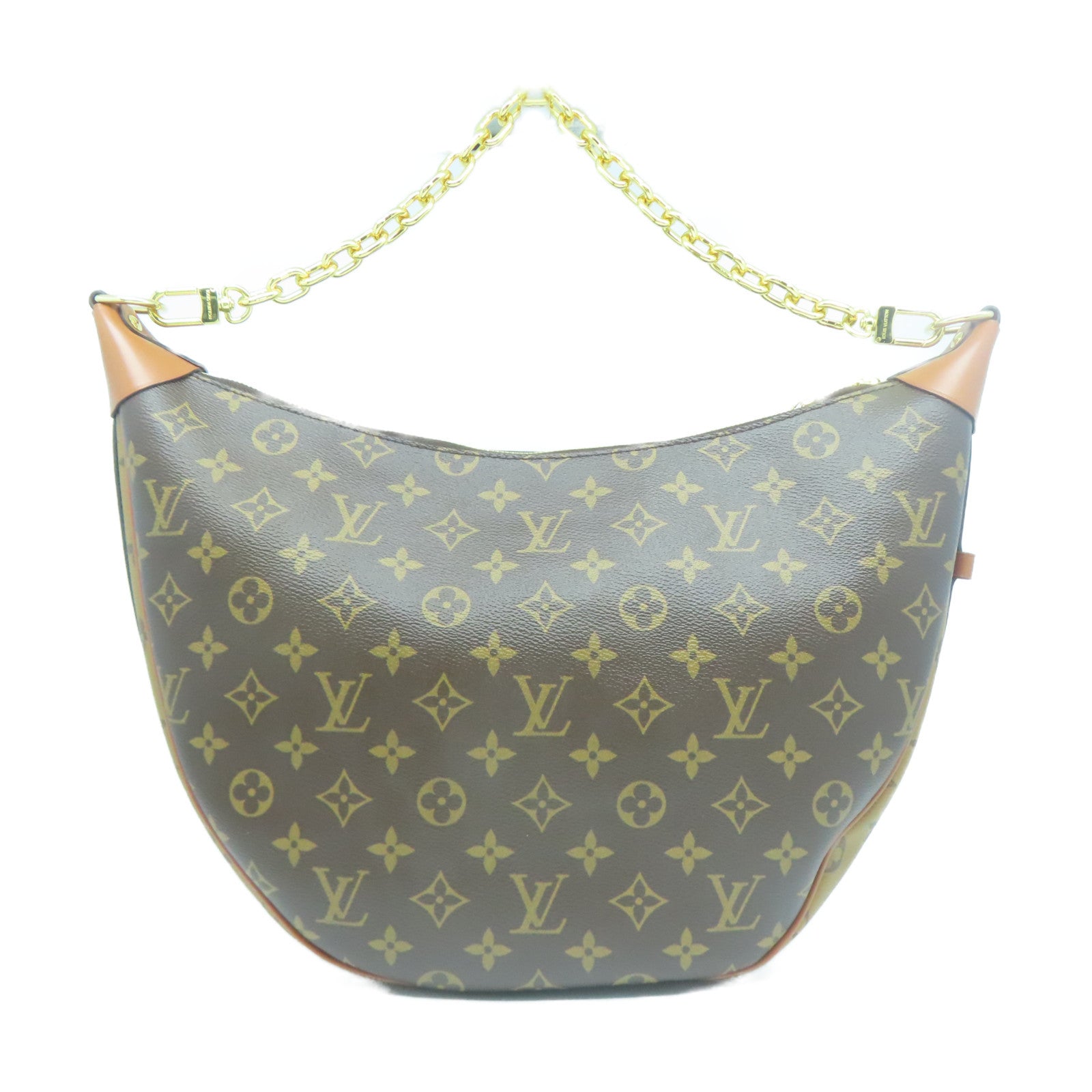 LOUIS VUITTON Monogram Loop Hobo金扣手挽肩背兩用袋啡色