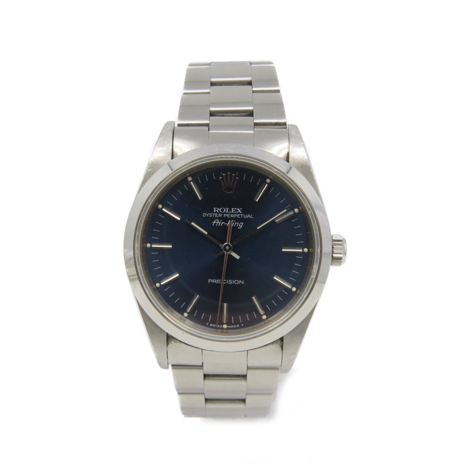 ROLEX Air king Stainless Steel Watch Watch Automatic Movement Watch Silver Blue/Silver
