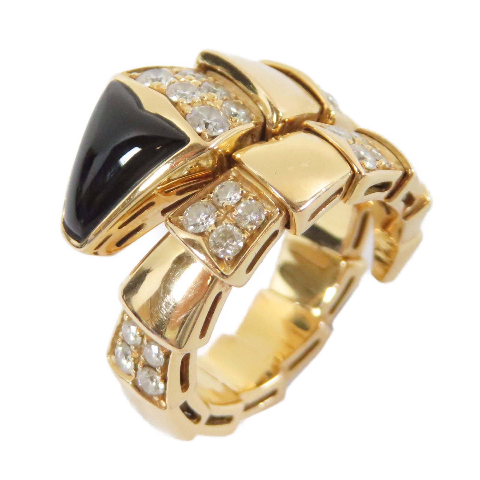 BVLGARI 18K玫瑰金Serpenti Viper Ring戒指Bvlgari#M US#4.5-10