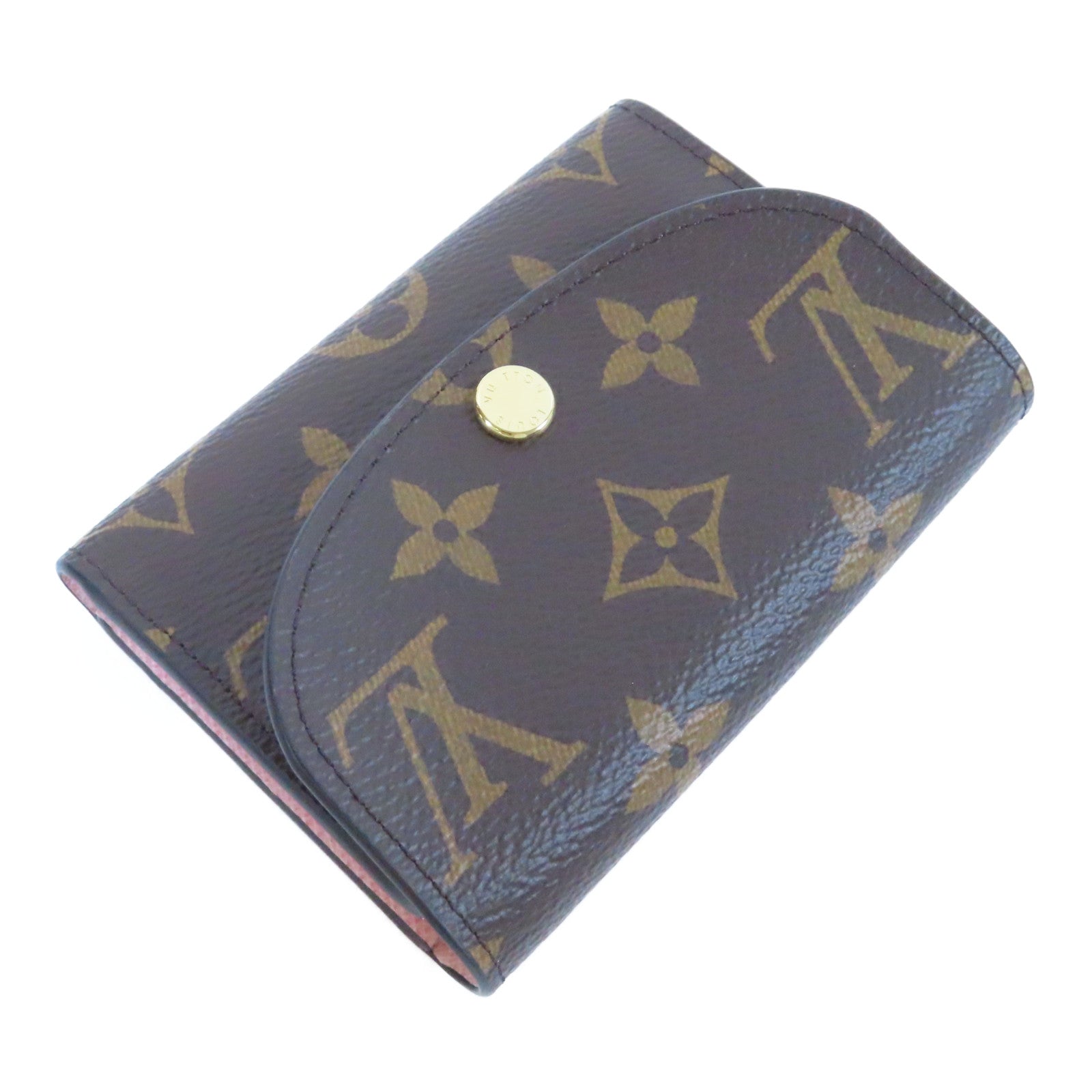 LOUIS VUITTON Monogram Rosalie金扣卡片套啡色