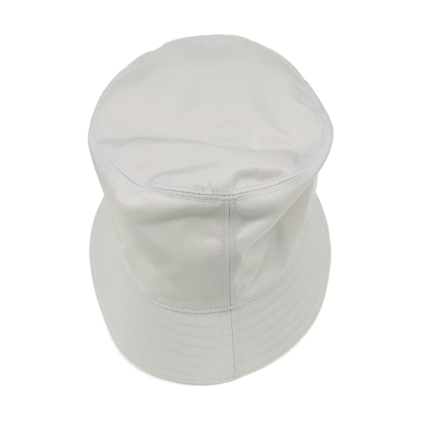 PRADA 尼龍Bagged Hat Small帽子灰藍色