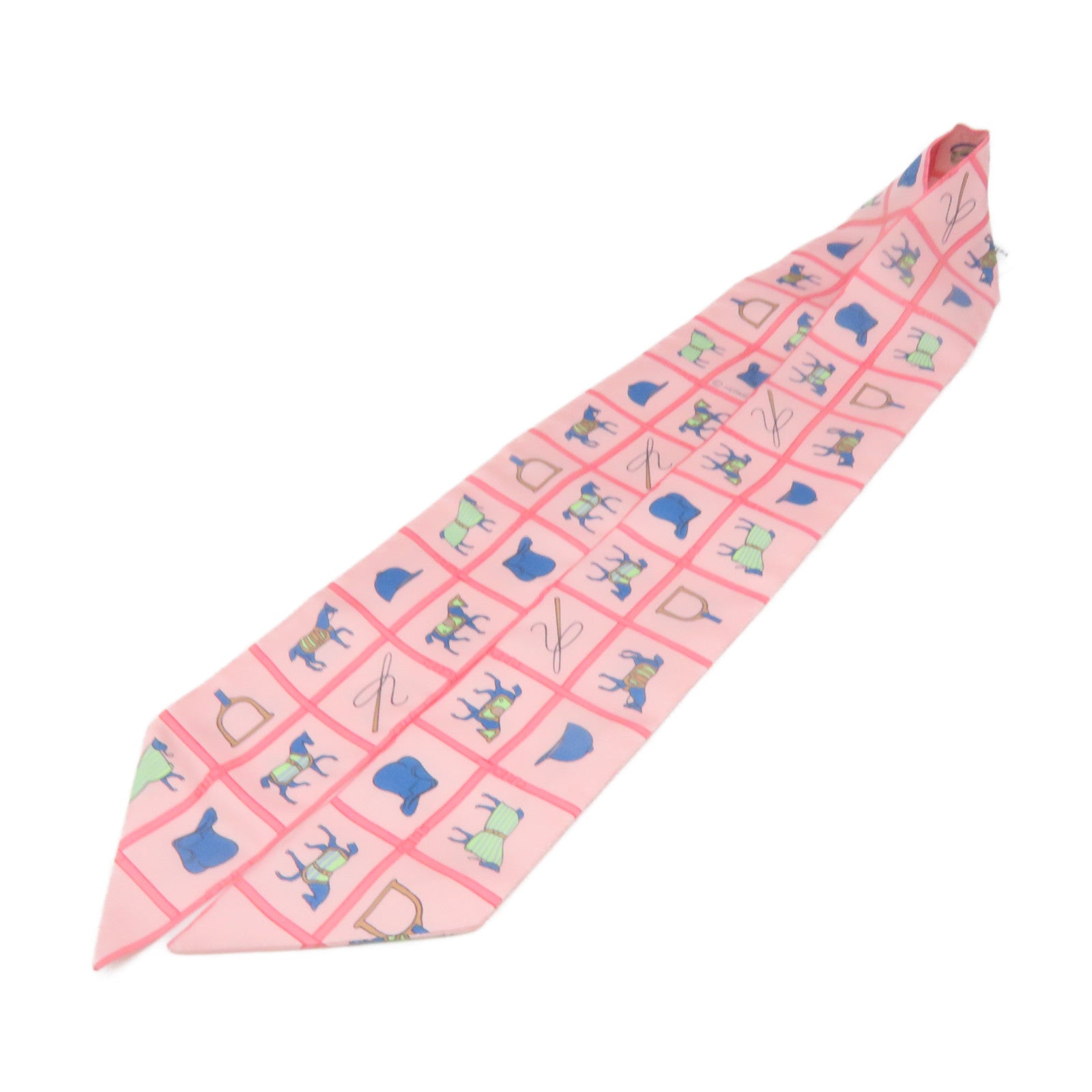 HERMES 丝质Twilly Scarf丝巾粉红色/彩色
