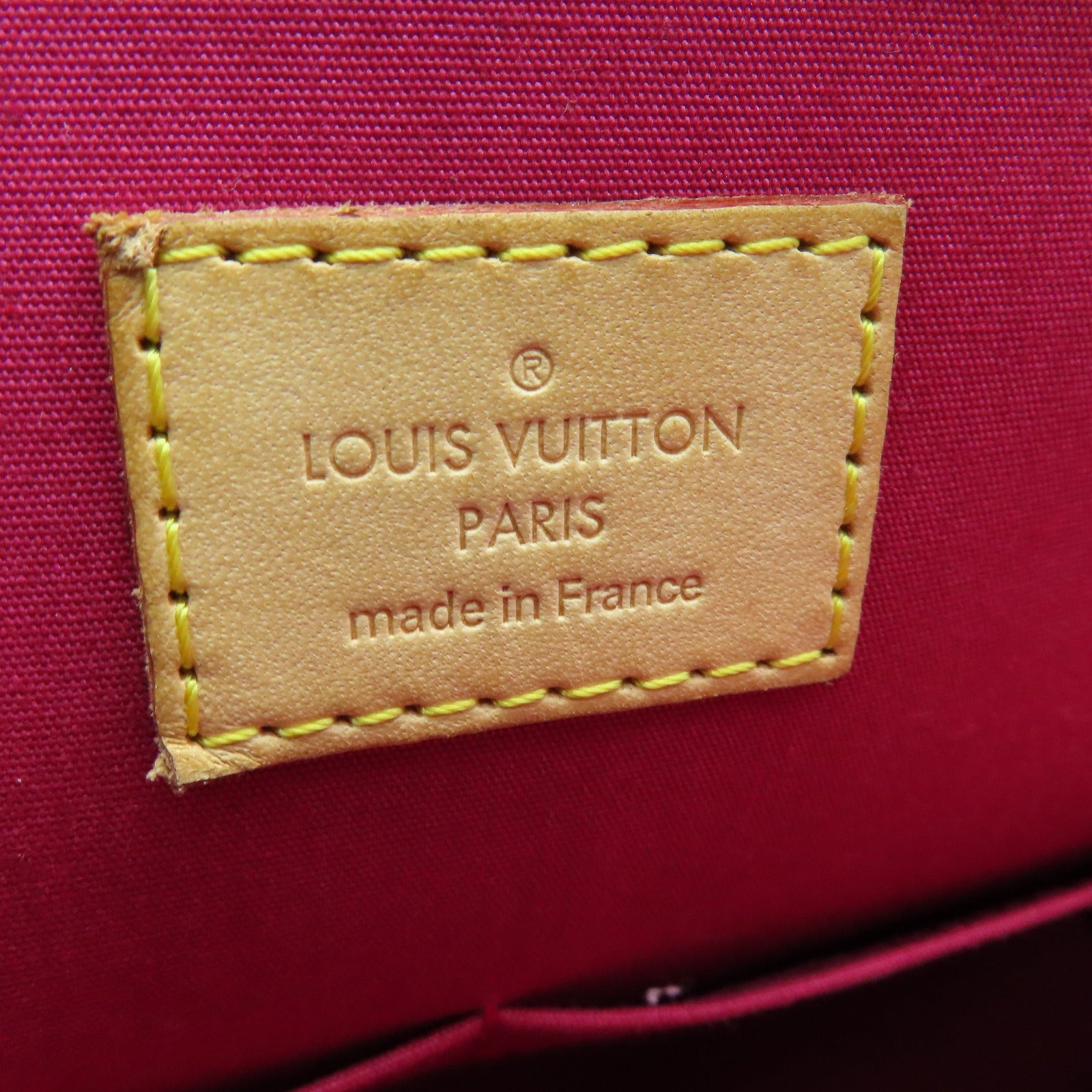 LOUIS VUITTON Vernis Alma PM Hand Bag金扣手挽袋紅色
