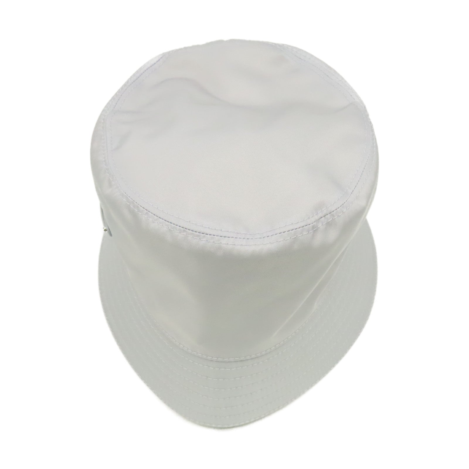 PRADA 尼龍Bagged Hat Small帽子灰藍色