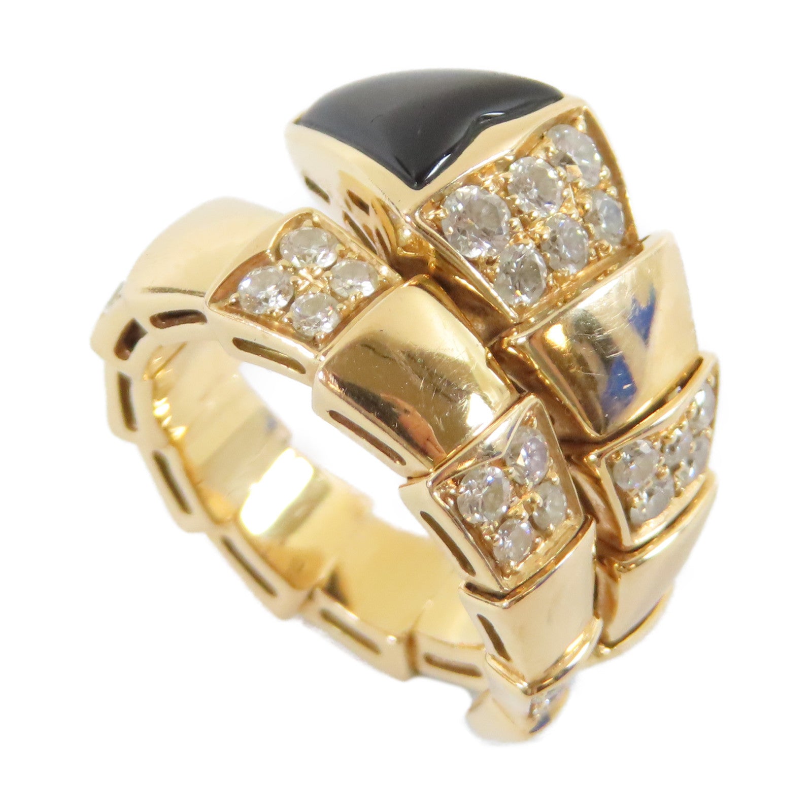 BVLGARI 18K玫瑰金Serpenti Viper Ring戒指Bvlgari#M US#4.5-10