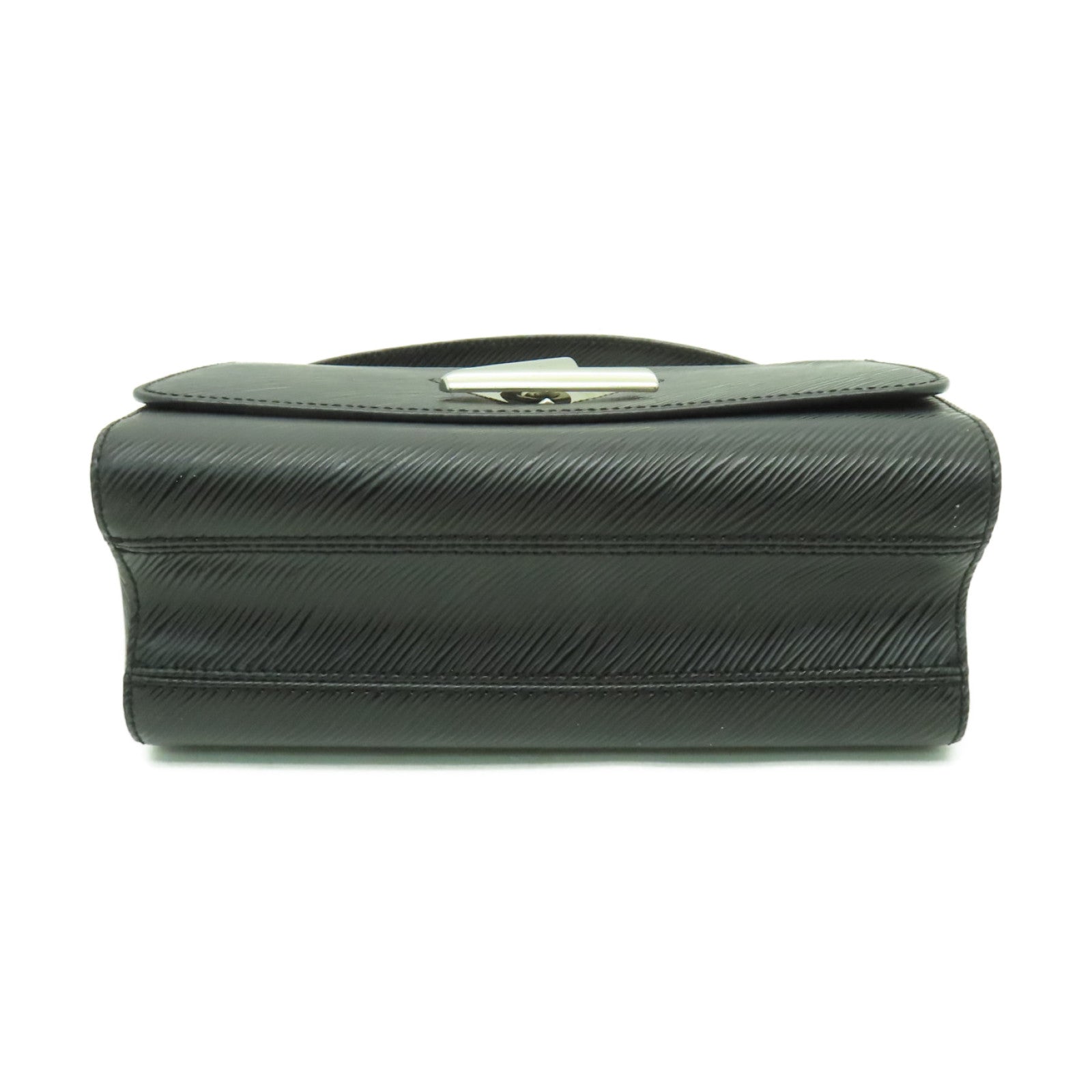 LOUIS VUITTON Epi Twist MM銀扣鏈帶肩背袋黒色