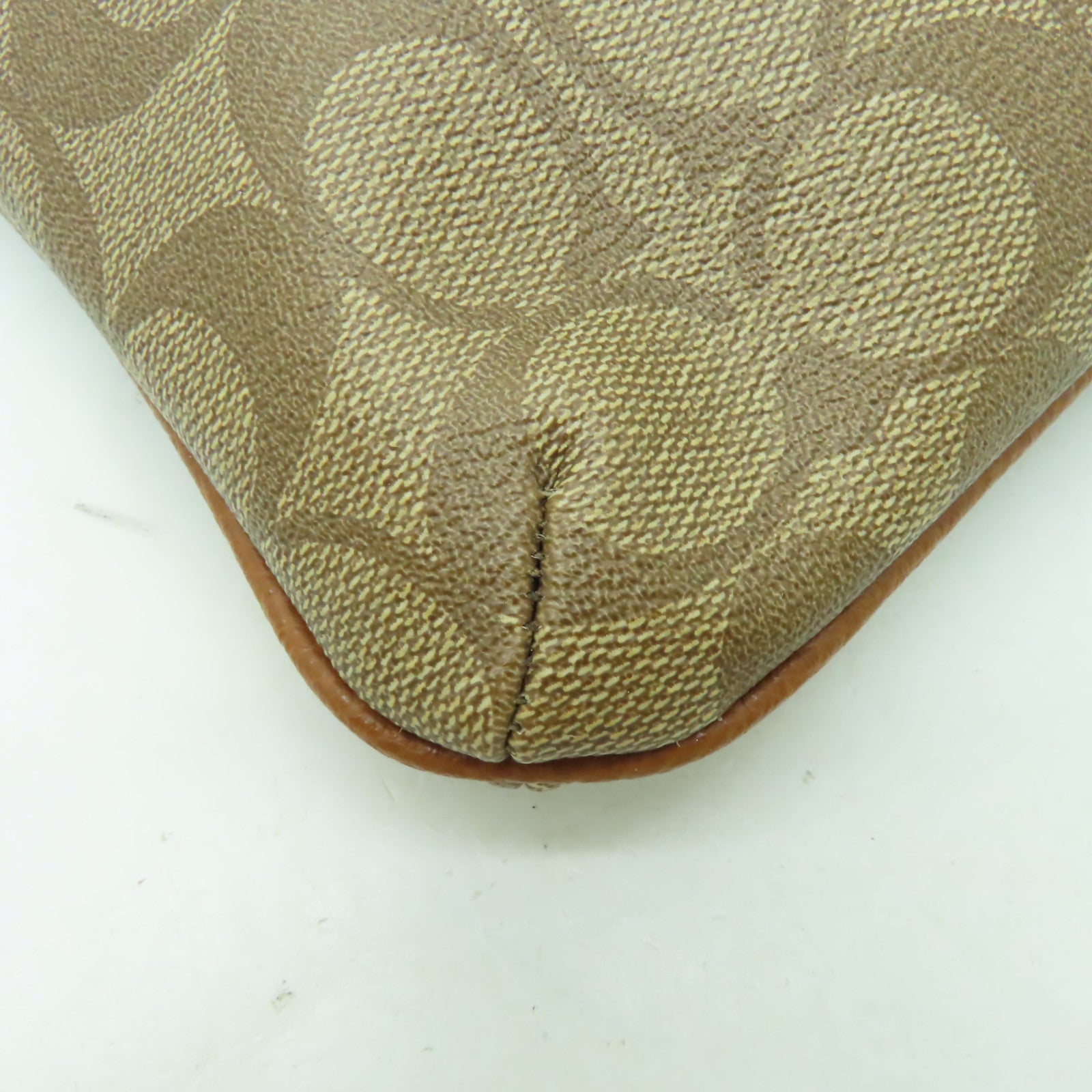 COACH 塗層帆布Shoulder Bag金扣肩背袋啡色