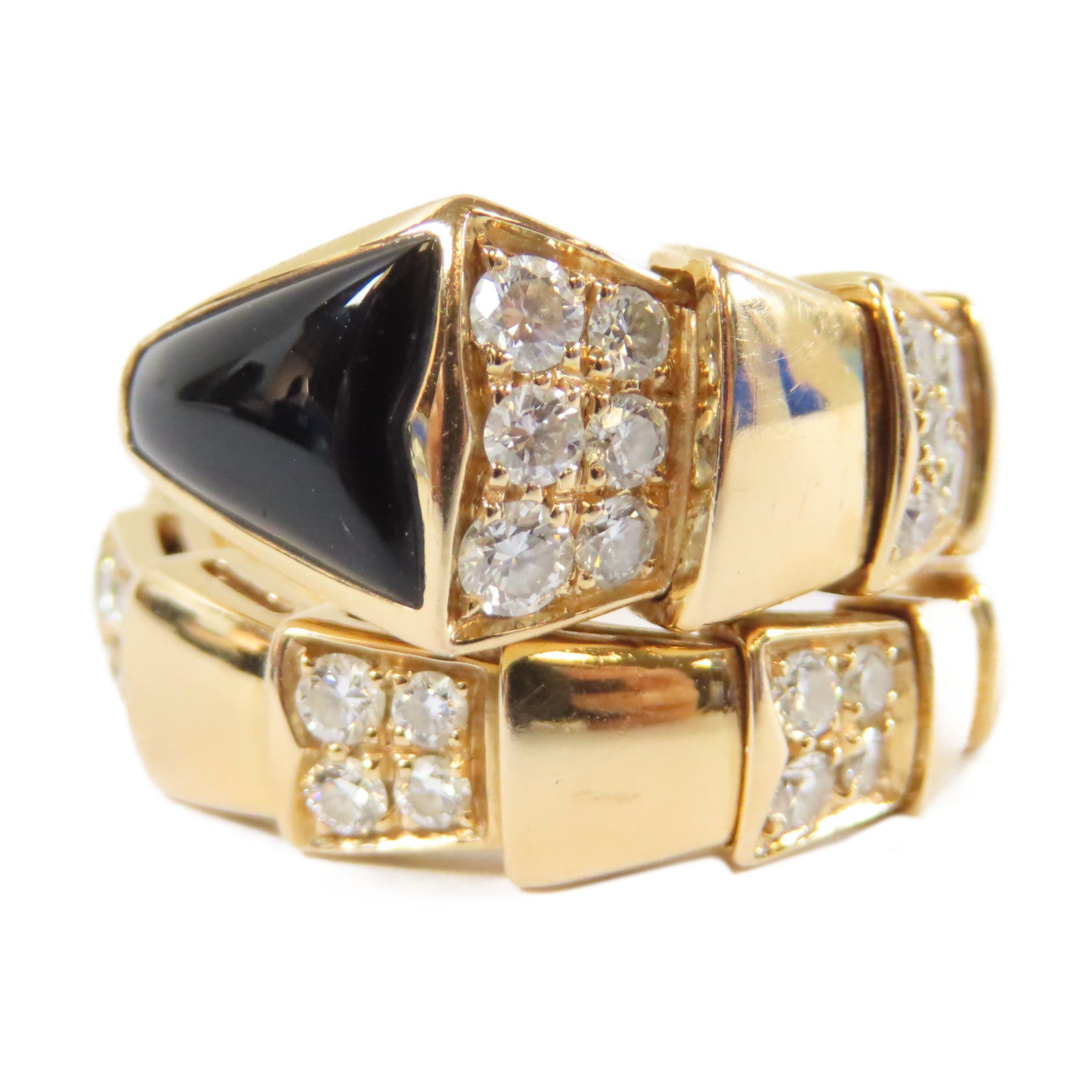 BVLGARI 18K玫瑰金Serpenti Viper Ring戒指Bvlgari#M US#4.5-10