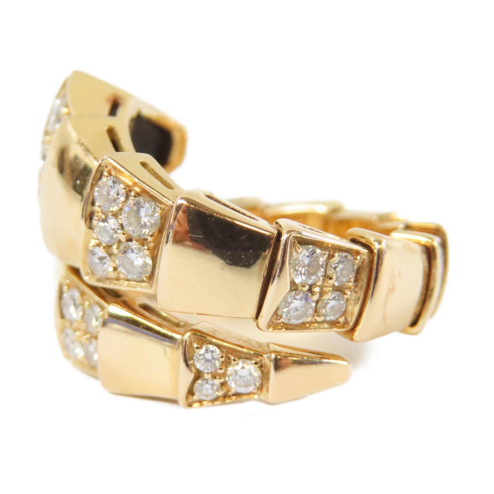 BVLGARI 18K玫瑰金Serpenti Viper Ring戒指Bvlgari#M US#4.5-10