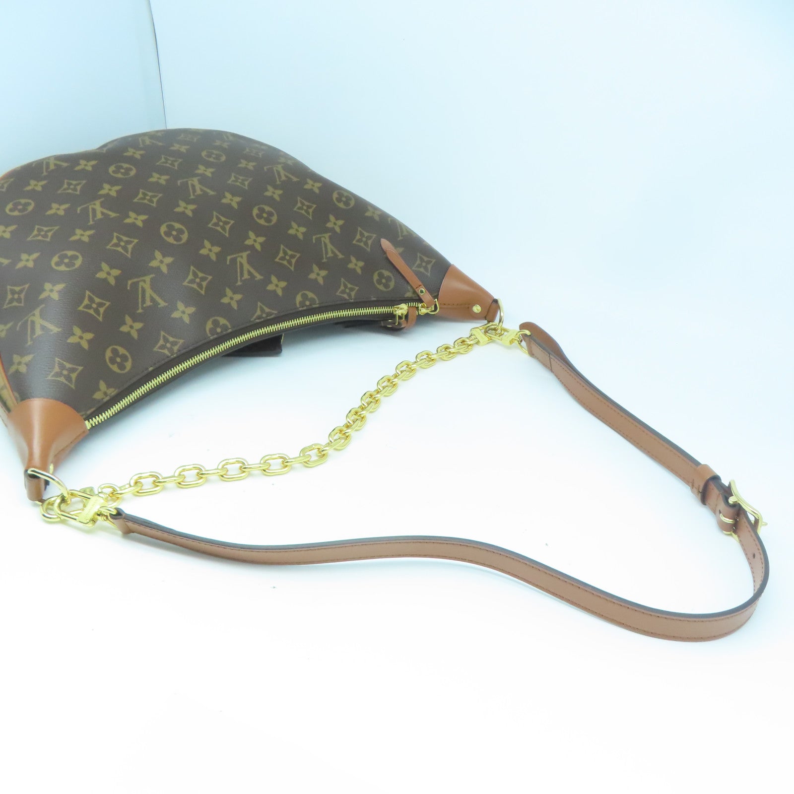 LOUIS VUITTON Monogram Loop Hobo金扣手挽肩背兩用袋啡色