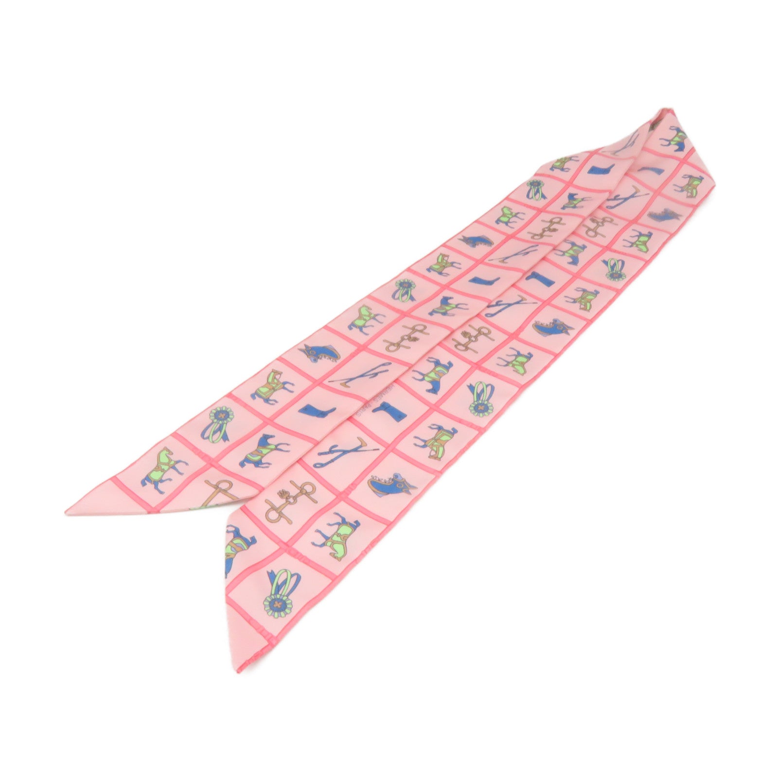 HERMES 丝质Twilly Scarf丝巾粉红色/彩色