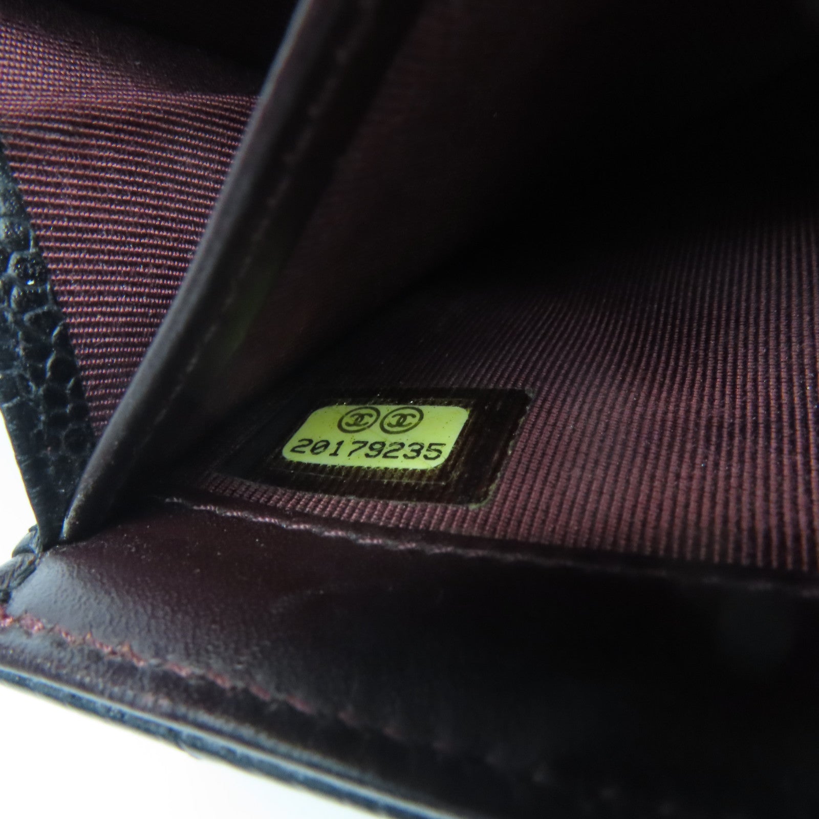CHANEL 菱格牛皮皮革Long Wallet金扣長錢包黑色