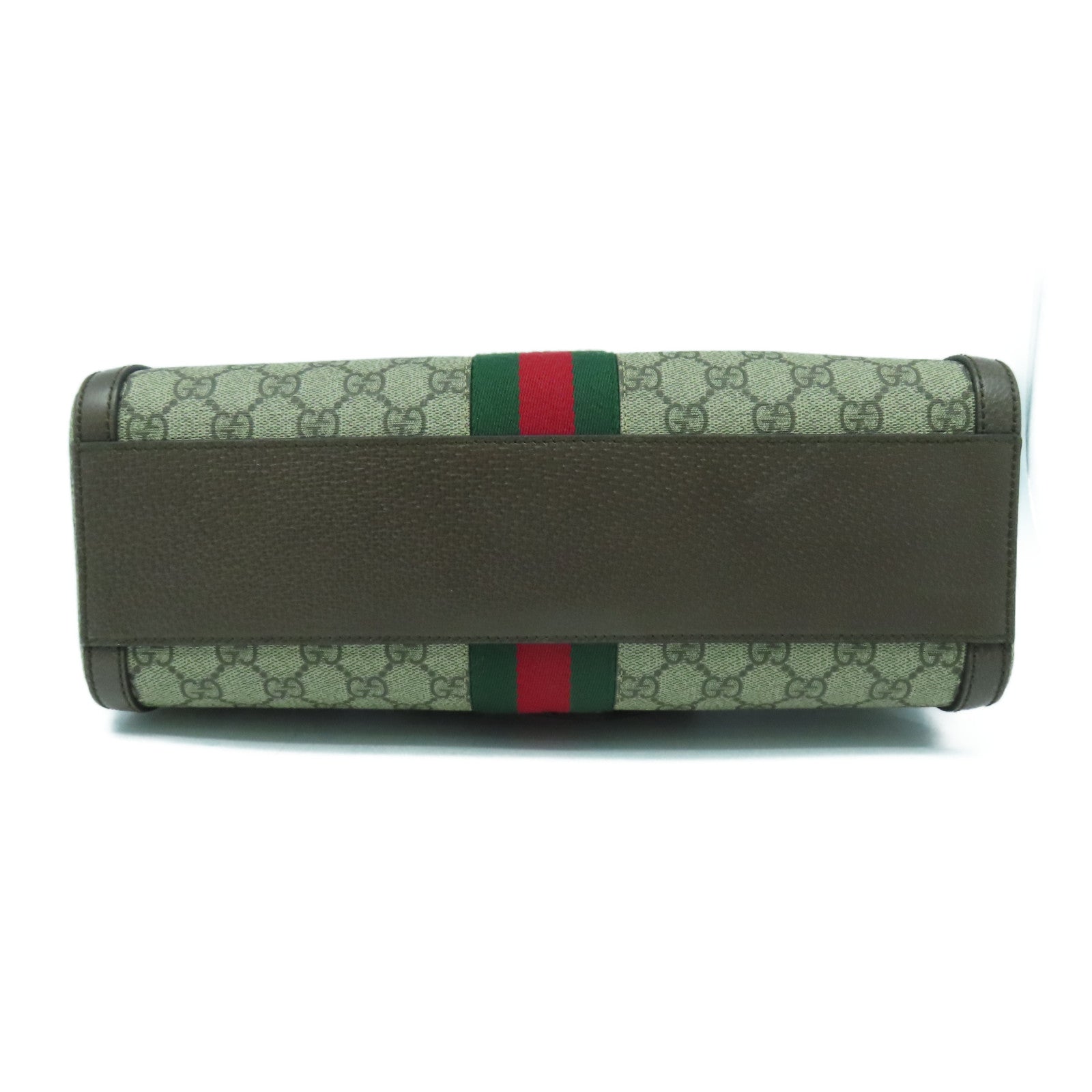 GUCCI 塗層帆布Ophidia GG Supreme金扣手挽肩背兩用袋啡色