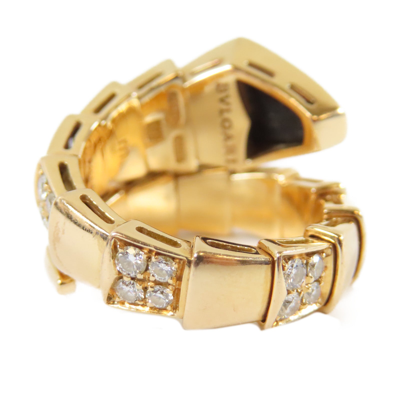 BVLGARI 18K玫瑰金Serpenti Viper Ring戒指Bvlgari#M US#4.5-10