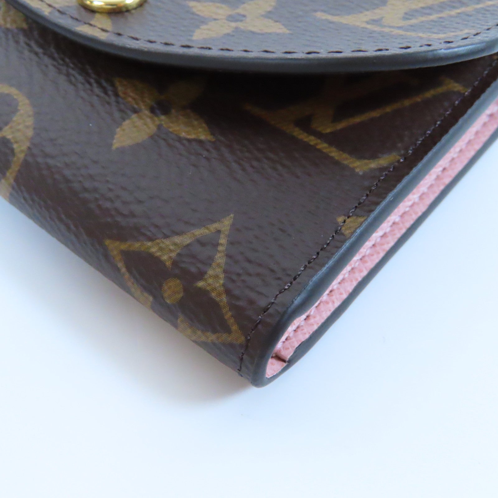 LOUIS VUITTON Monogram Rosalie金扣卡片套啡色