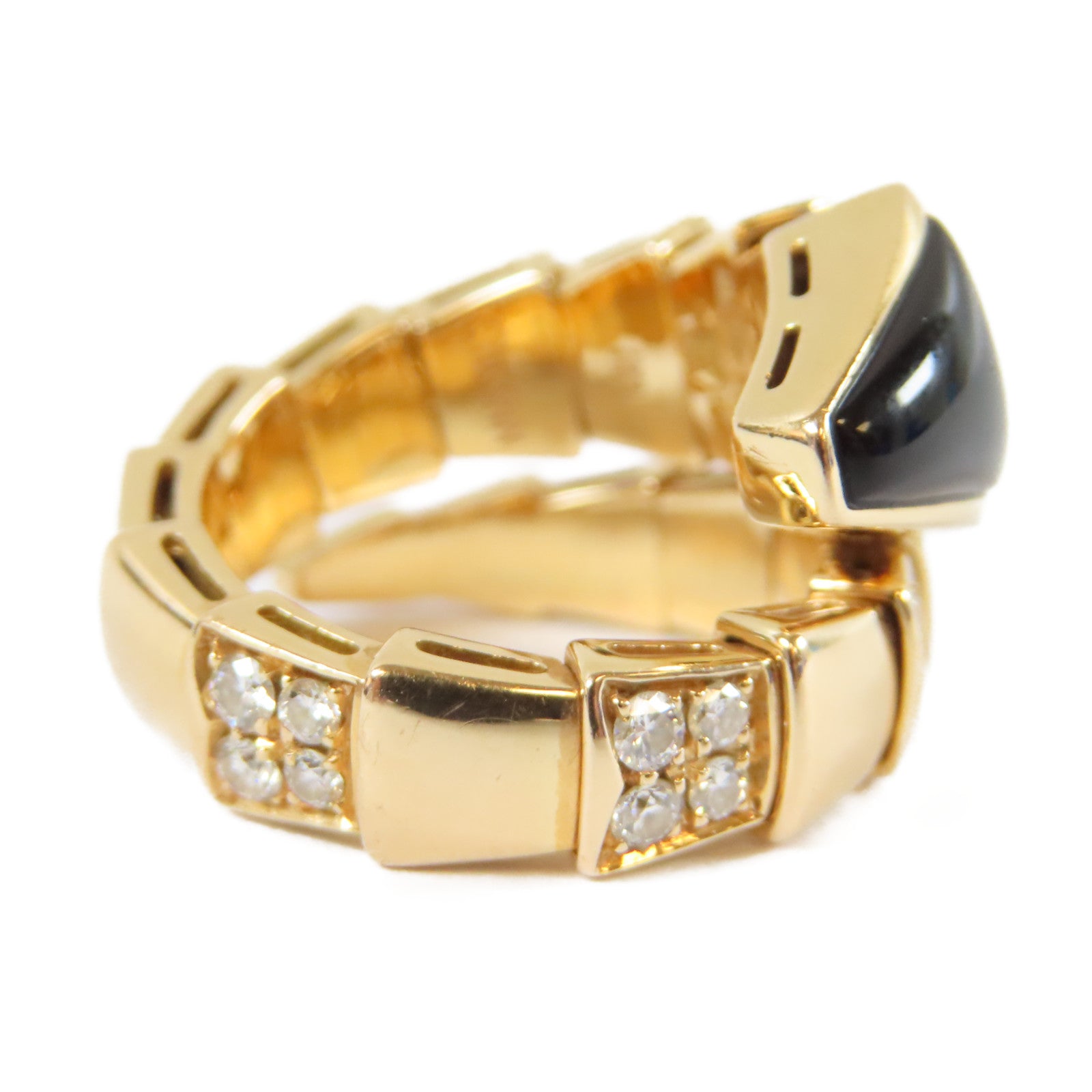 BVLGARI 18K玫瑰金Serpenti Viper Ring戒指Bvlgari#M US#4.5-10