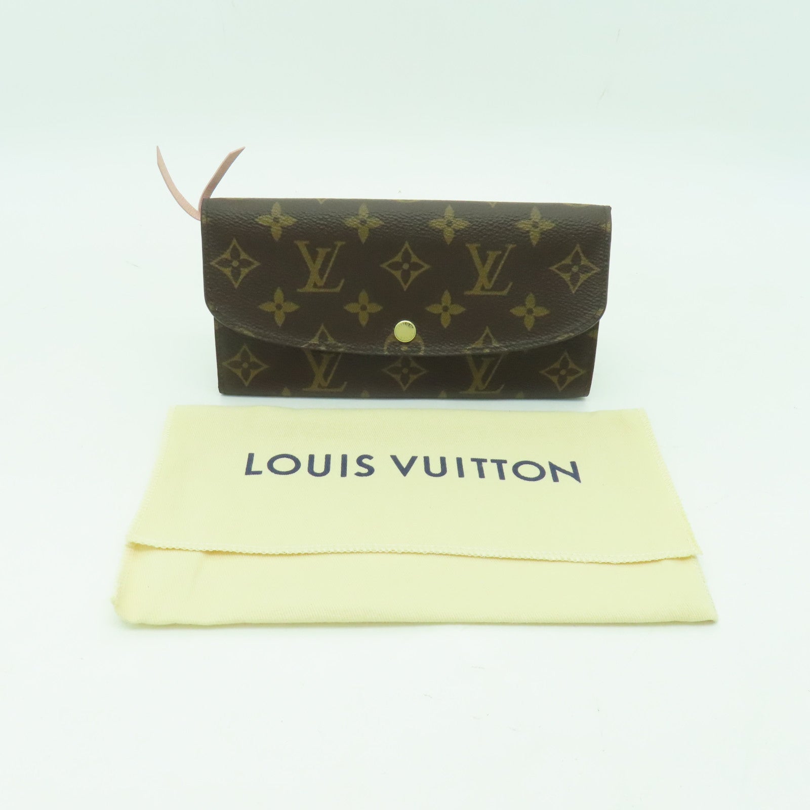 LOUIS VUITTON Monogram Emilie Wallet金扣長錢包棕色
