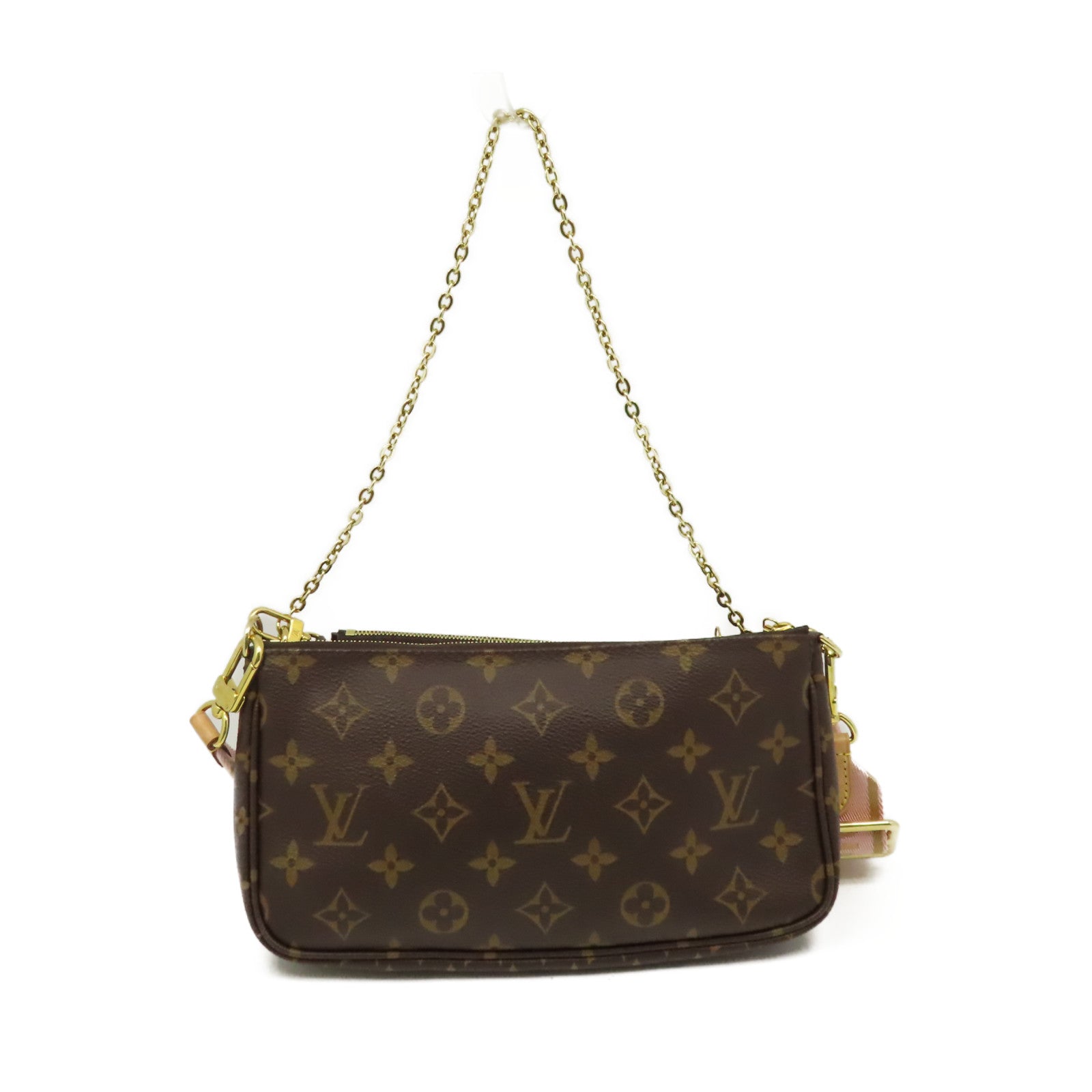 LOUIS VUITTON Monogram Multi Pochette Accessoires手挽肩背兩用袋啡色
