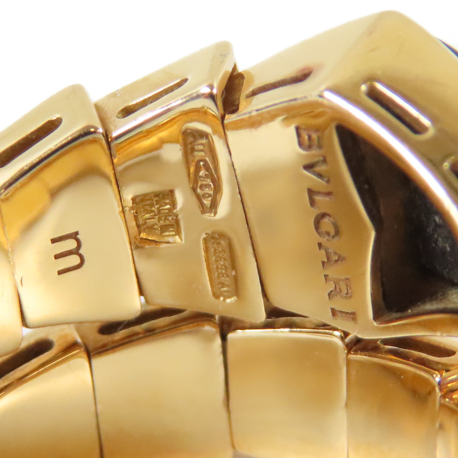 BVLGARI 18K玫瑰金Serpenti Viper Ring戒指Bvlgari#M US#4.5-10