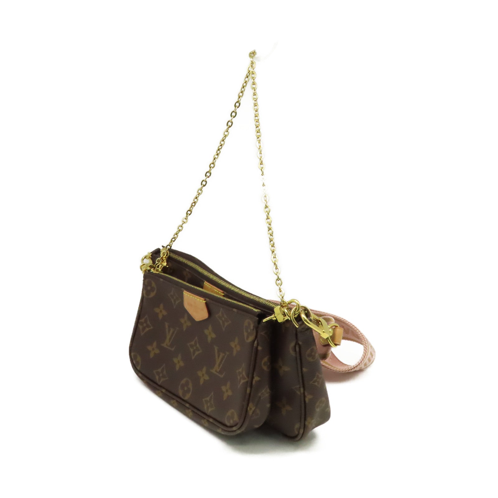 LOUIS VUITTON Monogram Multi Pochette Accessoires手挽肩背兩用袋啡色