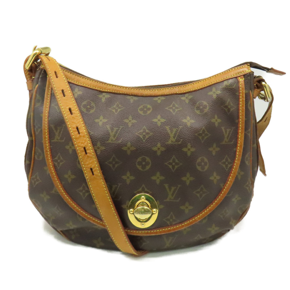 LOUIS VUITTON 【激減優惠】Monogram Tulum GM金扣肩背袋啡色