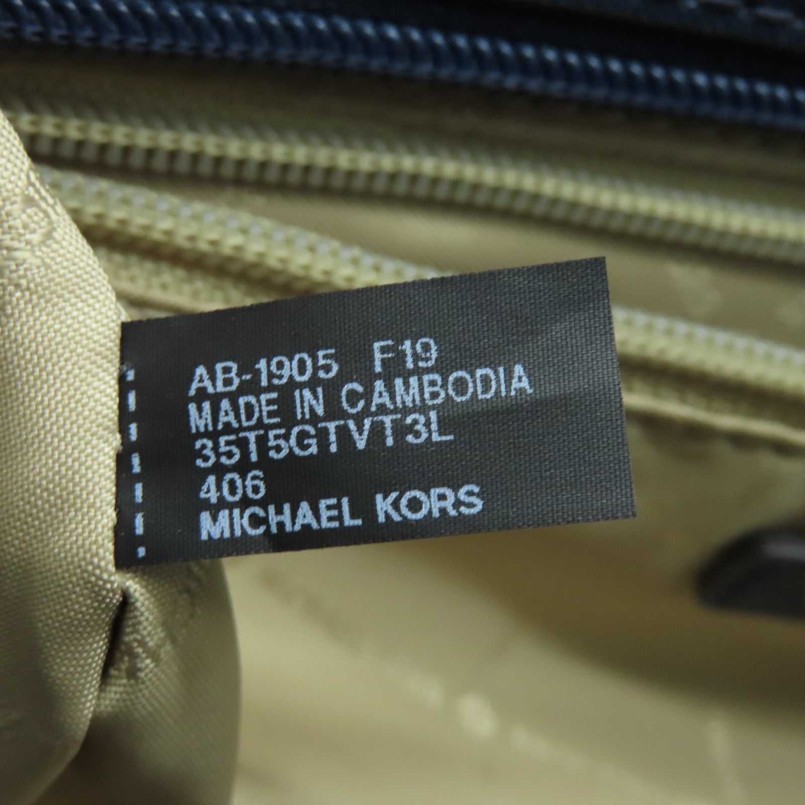 Michael Kors Saffiano Leather Shoulder Bag Gold Buckle Blue