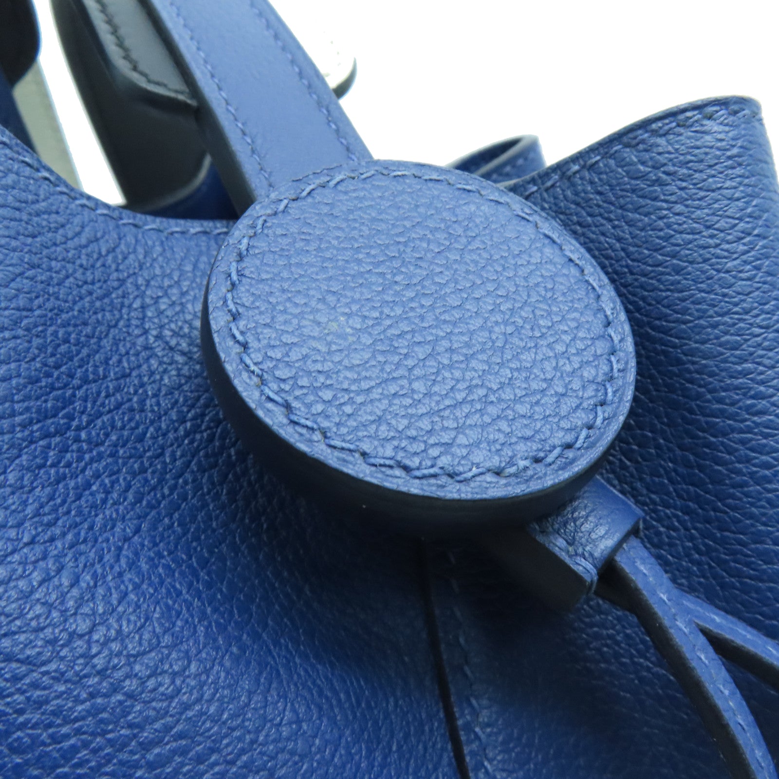 HERMES 【激减优惠】Evercolor皮革Licol 17肩背袋Bleu Brighton蓝色