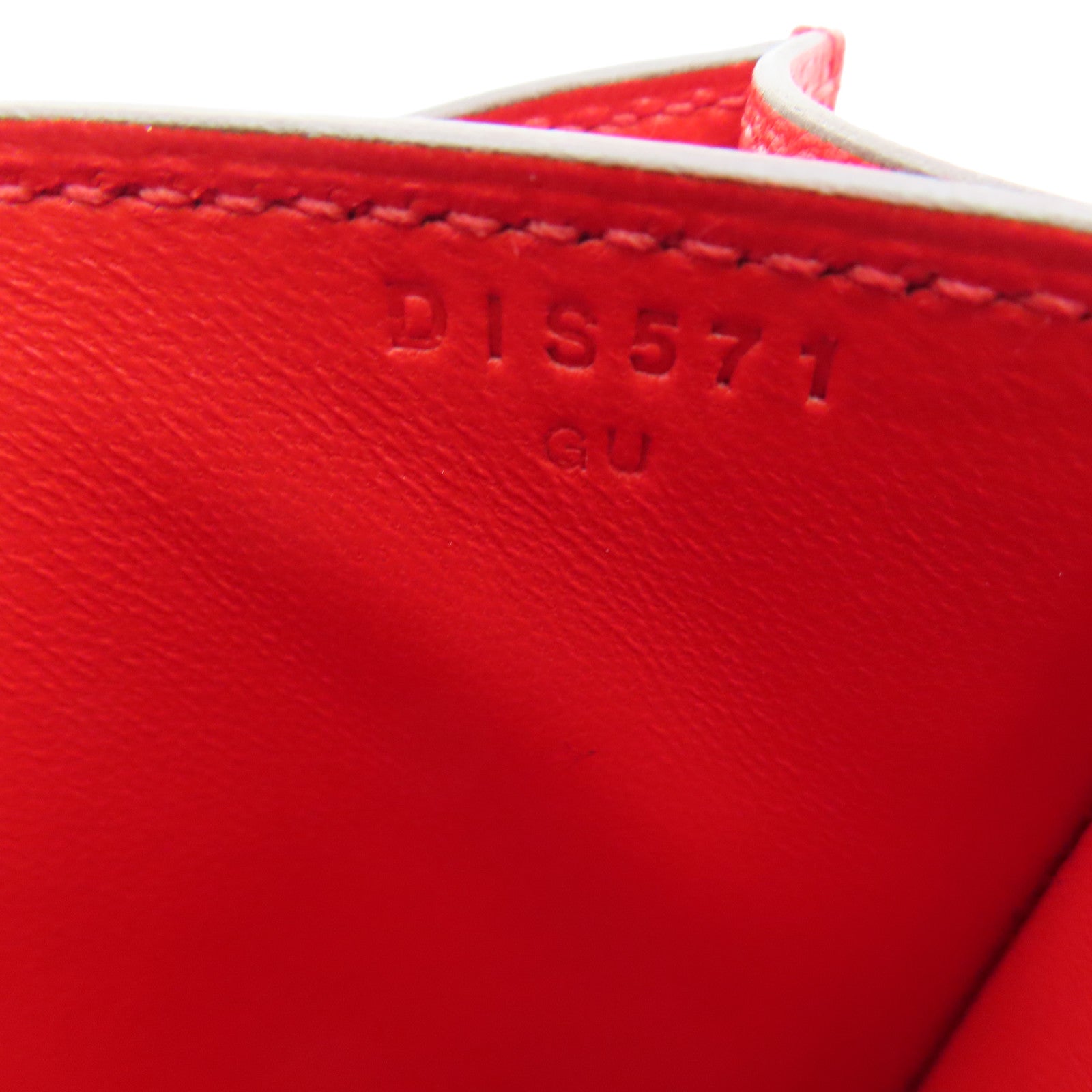 HERMES 【激减优惠】Epsom皮革Constance 24银扣/粉粉扣肩背袋Rouge de coeur/红色