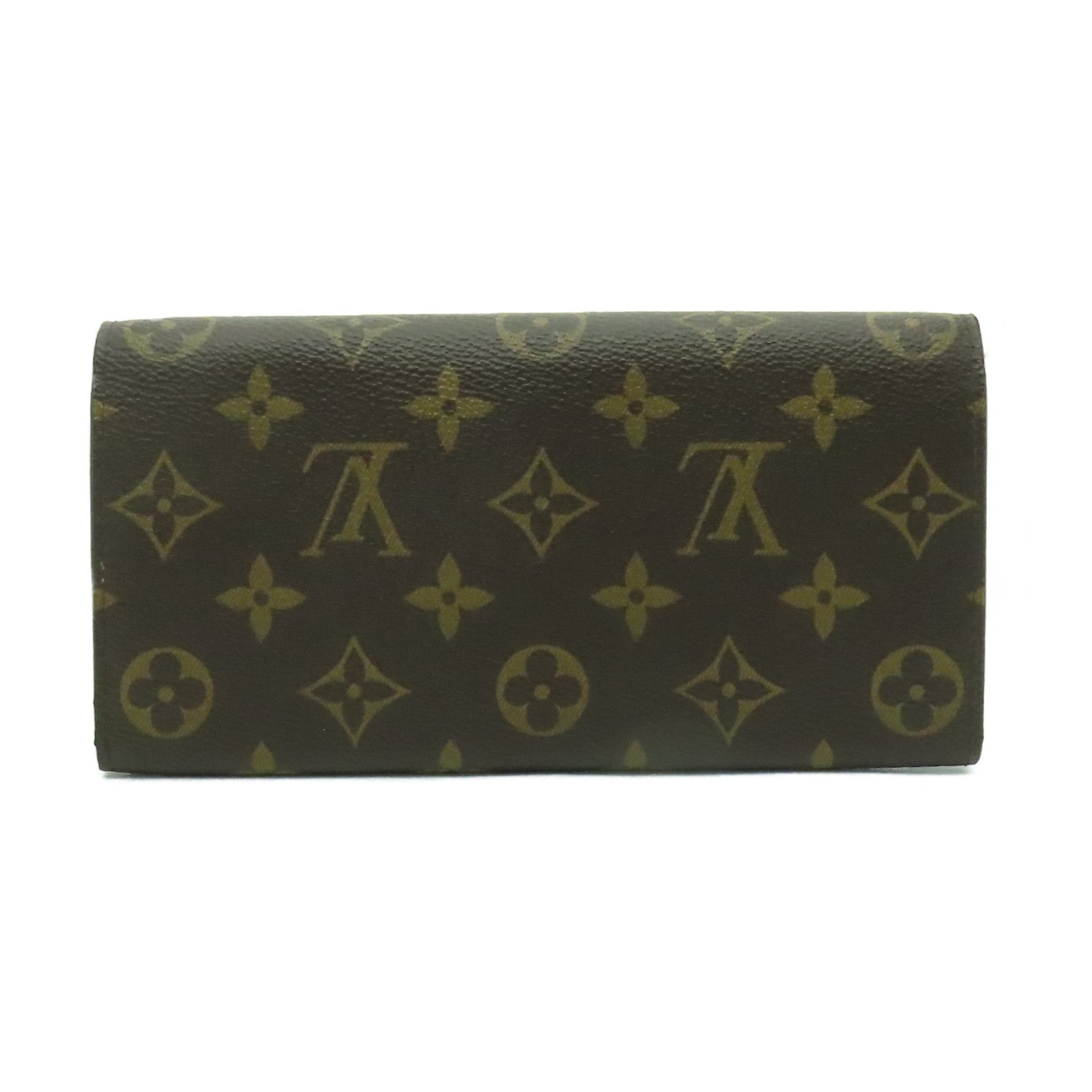 LOUIS VUITTON Monogram Emilie Wallet金扣長錢包棕色
