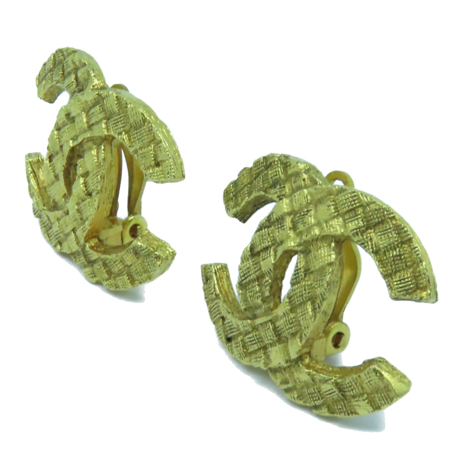 CHANEL 金屬Vintage Earrings耳環金色