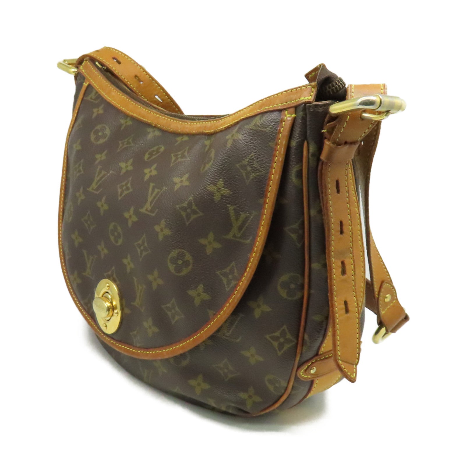 LOUIS VUITTON 【激減優惠】Monogram Tulum GM金扣肩背袋啡色