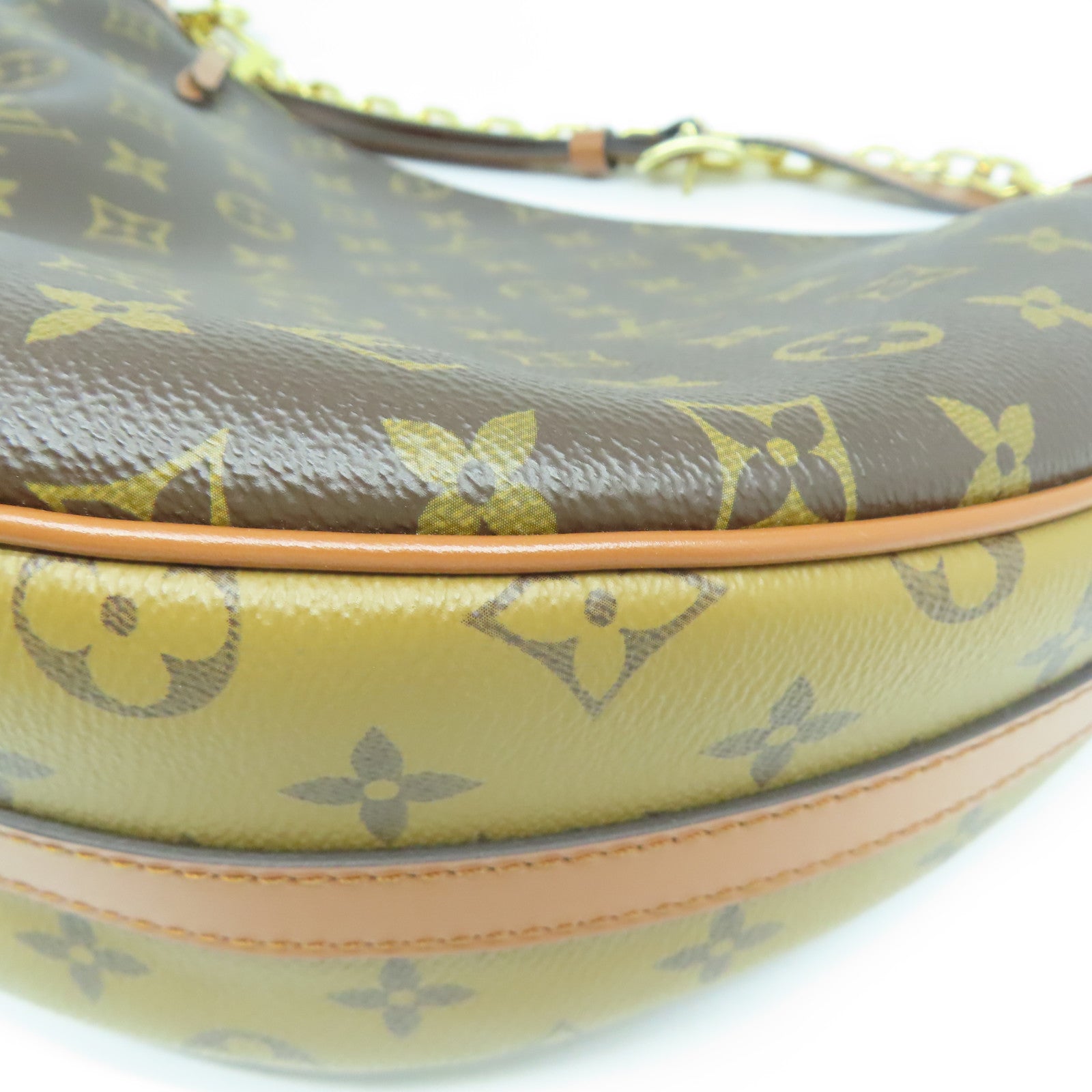 LOUIS VUITTON Monogram Loop Hobo金扣手挽肩背兩用袋啡色