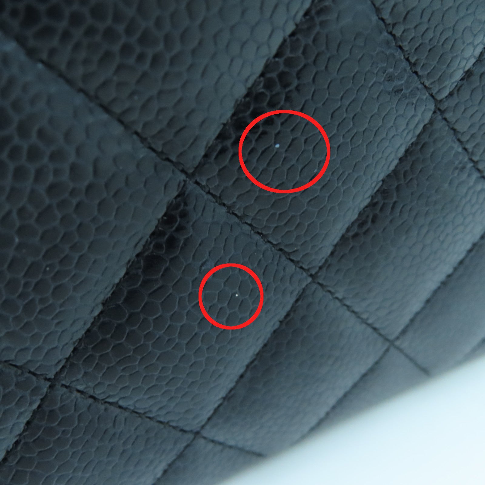 CHANEL 菱格牛皮皮革Long Wallet金扣長錢包黑色