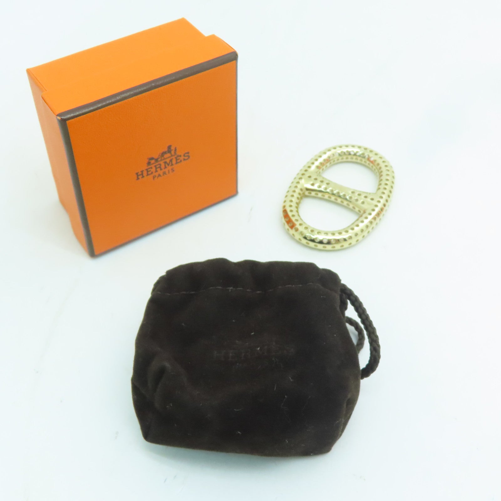 HERMES 金屬Scarf Ring絲巾扣金色