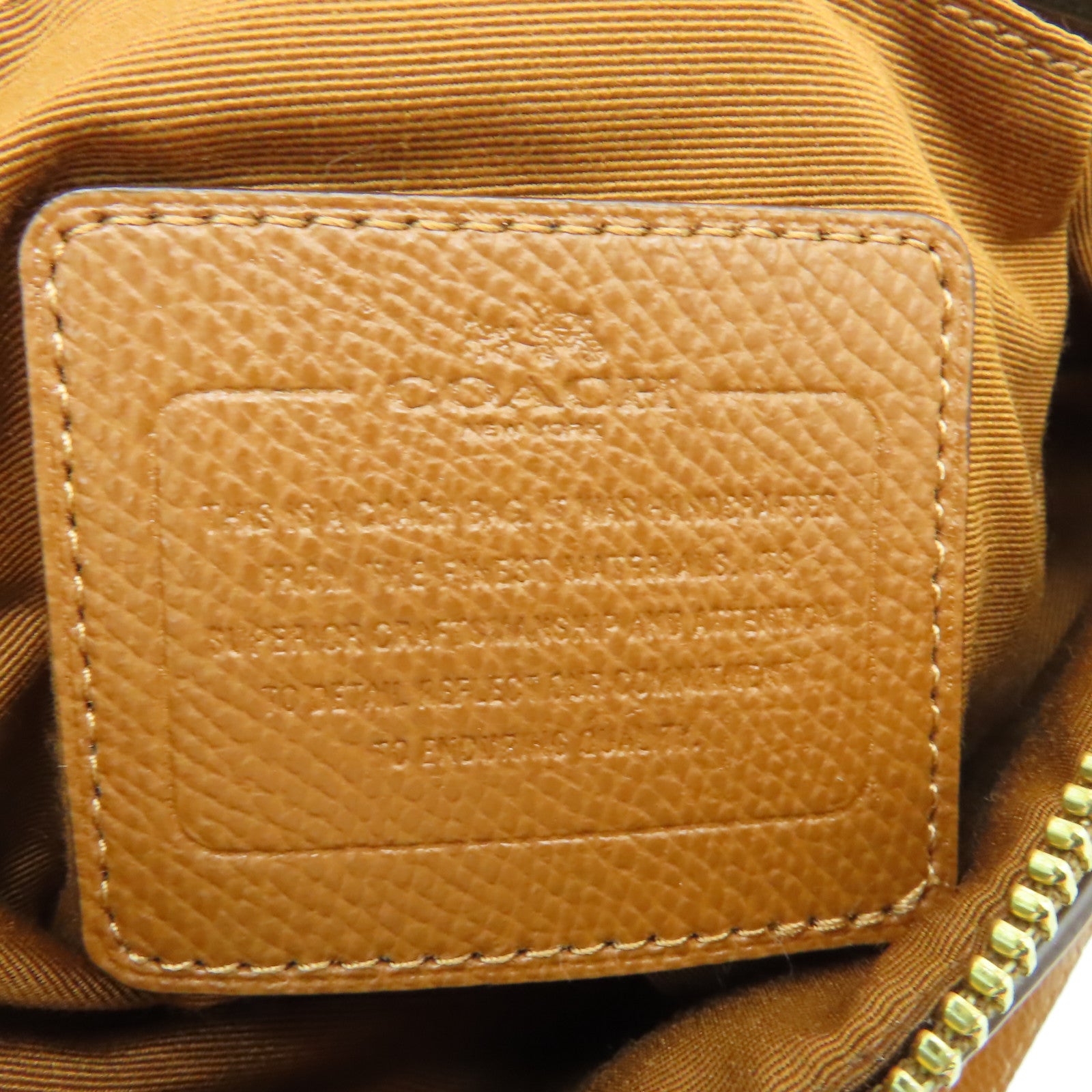 COACH 塗層帆布Shoulder Bag金扣肩背袋啡色