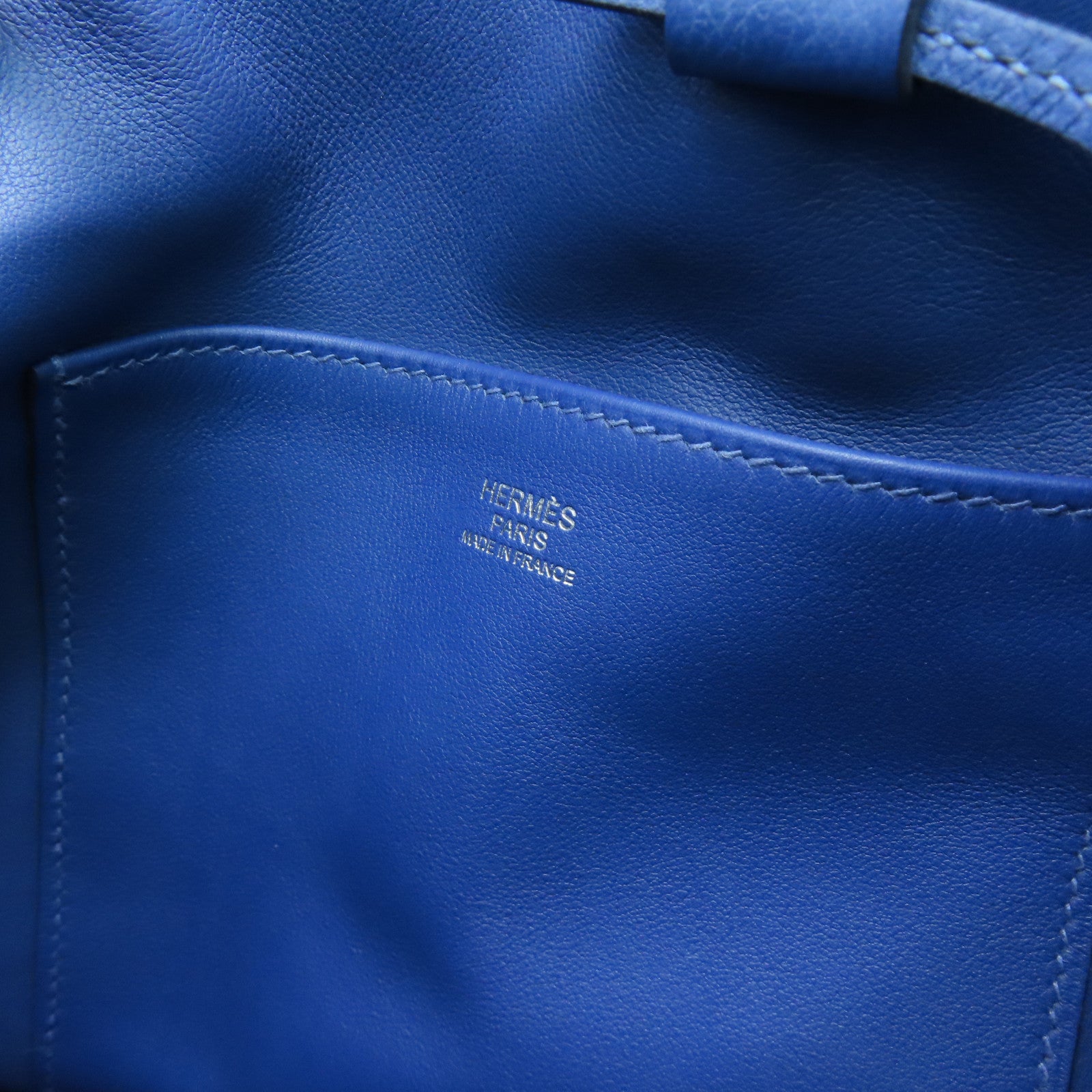 HERMES 【激减优惠】Evercolor皮革Licol 17肩背袋Bleu Brighton蓝色