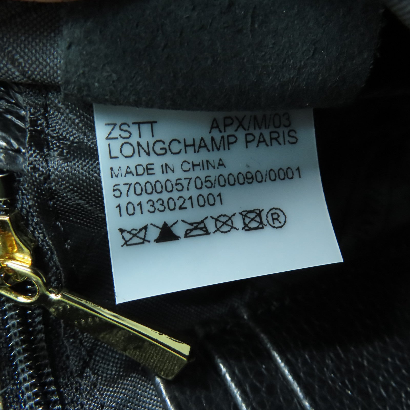 Longchamp cowhide leather Shoulder Bag gold buckle shoulder bag black