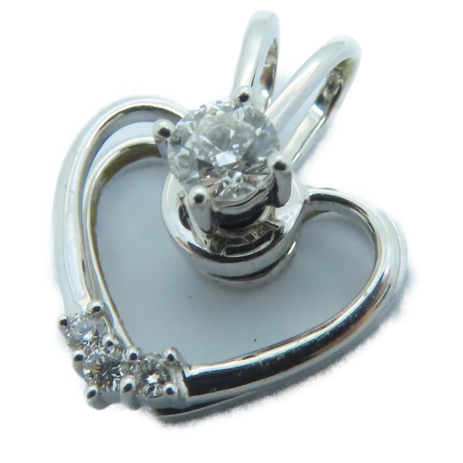 JEWELRY 18K白金Diamond Top0.25ct钻石吊坠