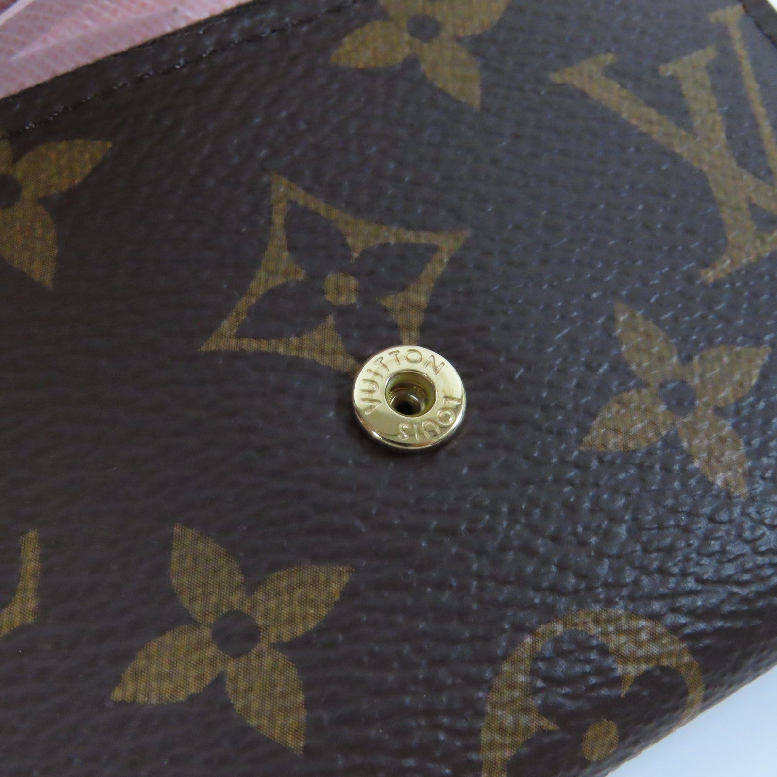 LOUIS VUITTON Monogram Rosalie金扣卡片套啡色