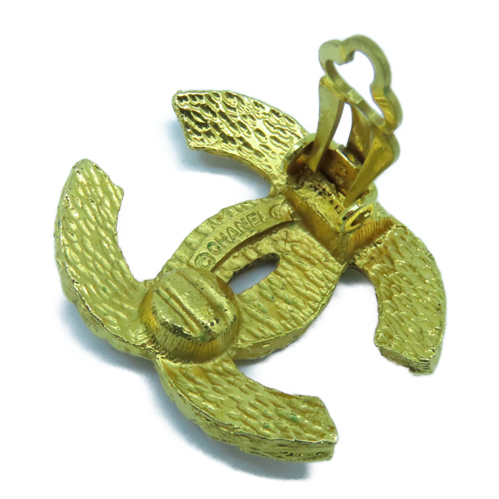 CHANEL 金屬Vintage Earrings耳環金色