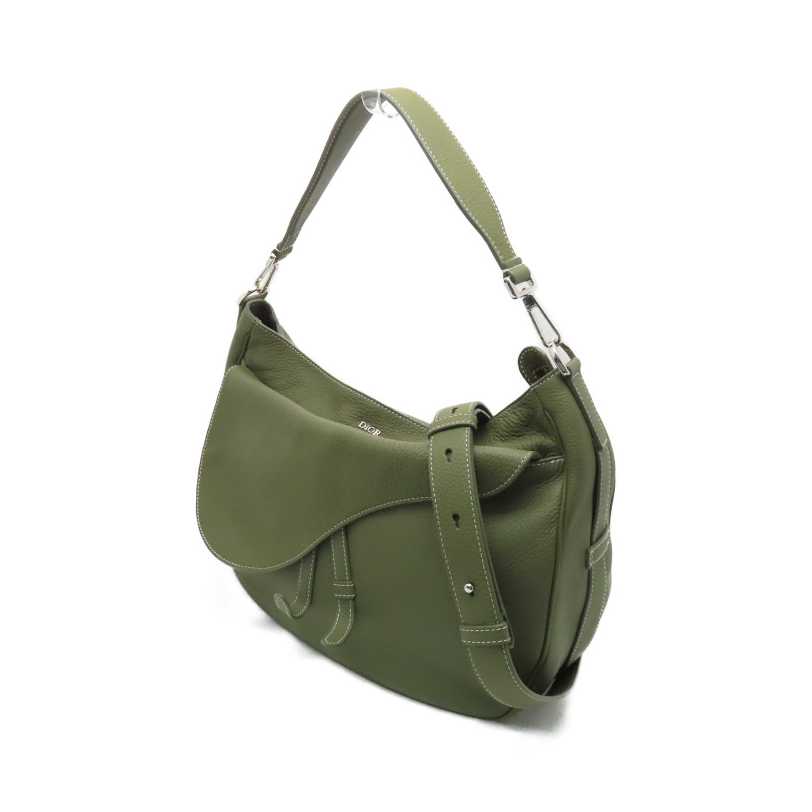 Dior 【激減優惠】牛皮皮革Shoulder Bag銀扣肩背袋綠色