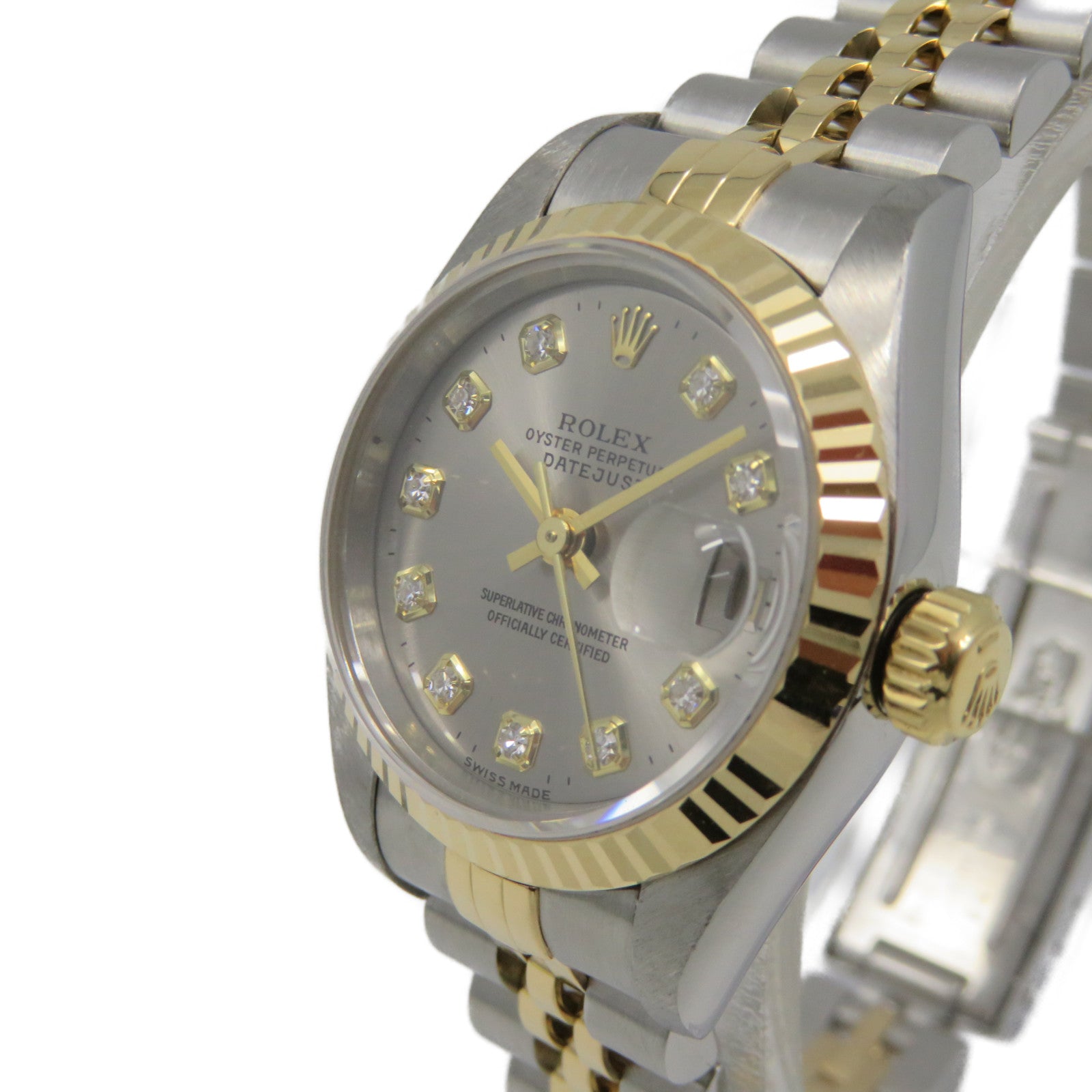 ROLEX Datejust 18K White Gold/Stainless Steel Watch Automatic Movement Watch Silver Gray/Silver