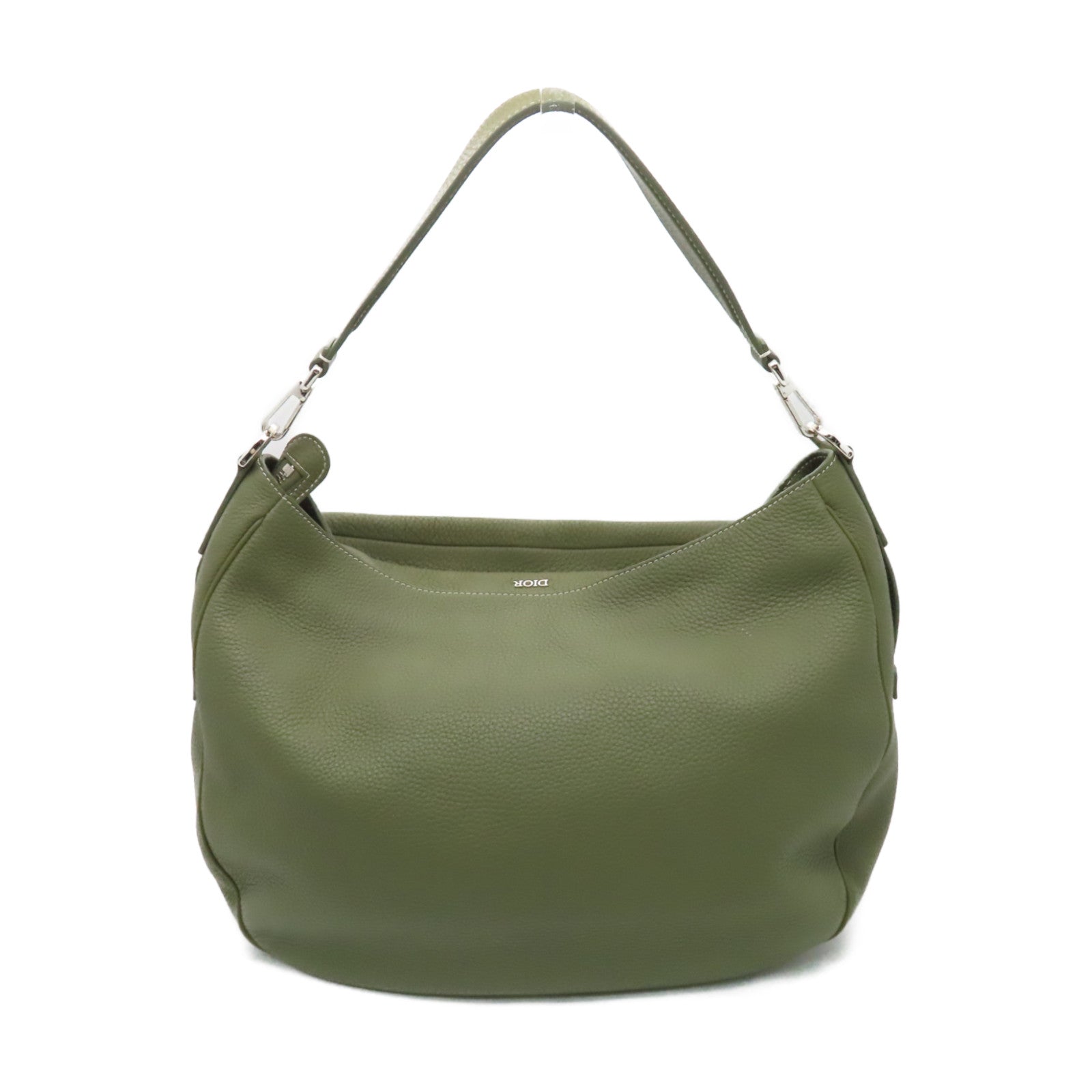 Dior 【激減優惠】牛皮皮革Shoulder Bag銀扣肩背袋綠色