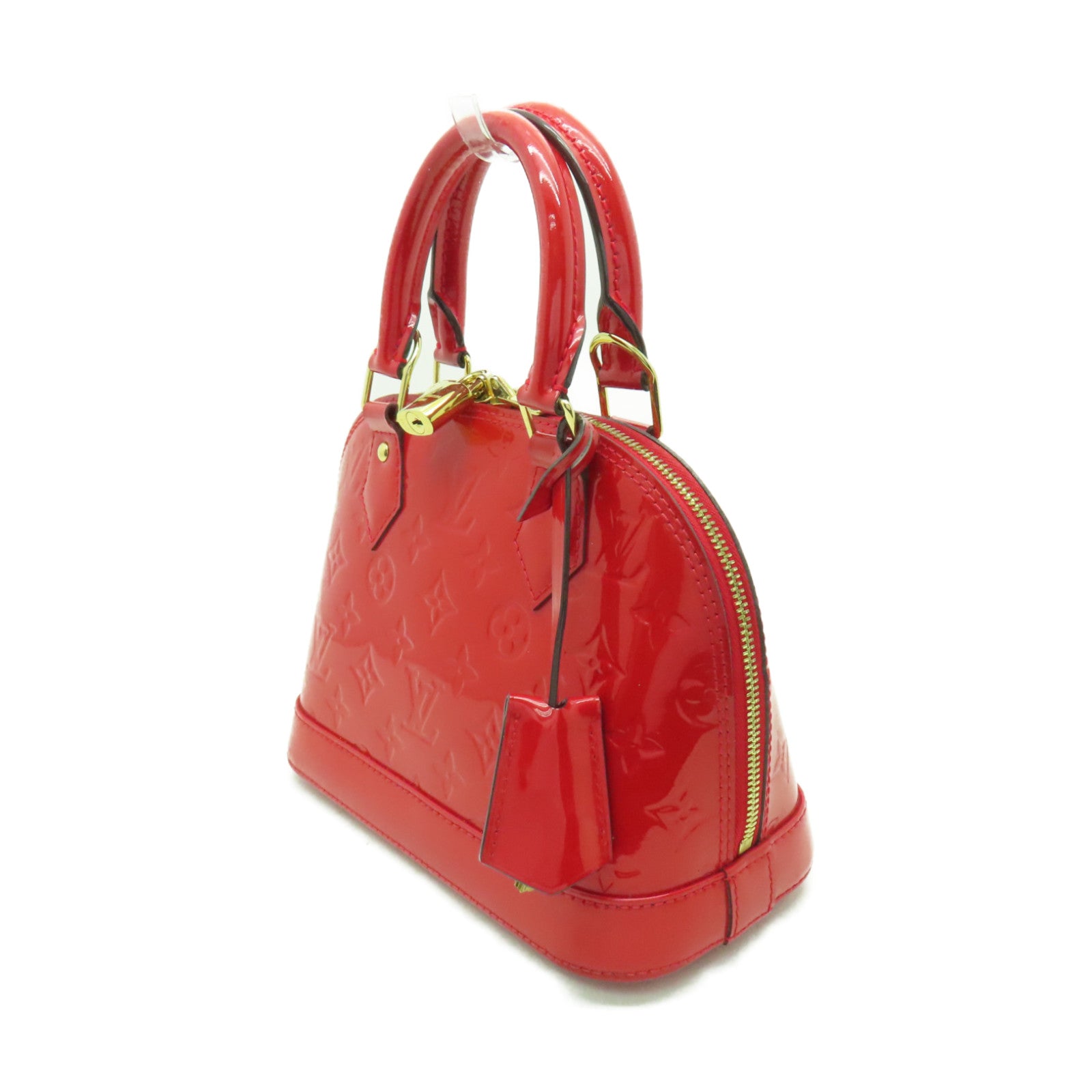 LOUIS VUITTON Vernis Alma BB金扣手挽肩背兩用袋紅色