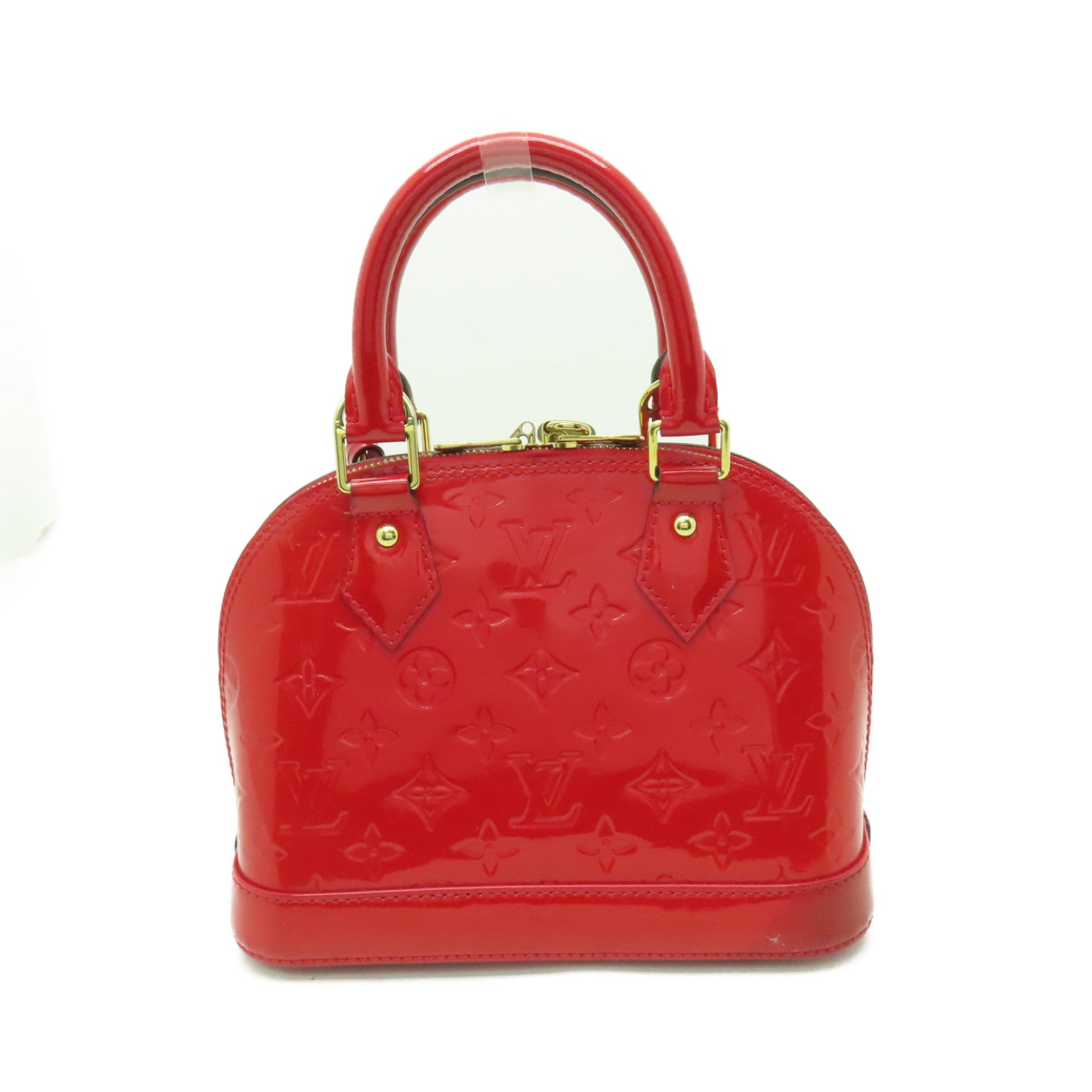 LOUIS VUITTON Vernis Alma BB金扣手挽肩背兩用袋紅色