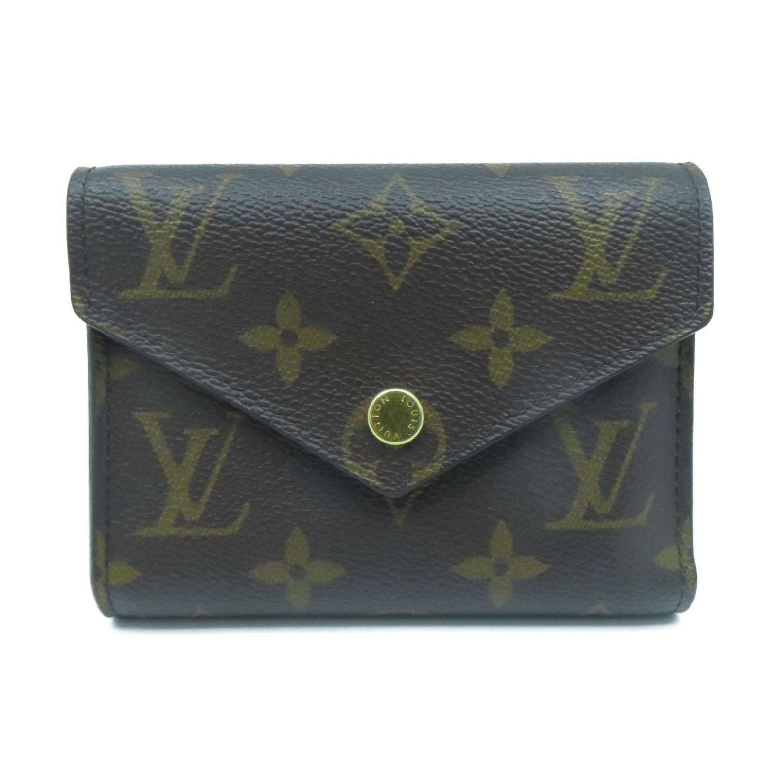 LOUIS VUITTON Monogram Victorine金扣錢包啡色