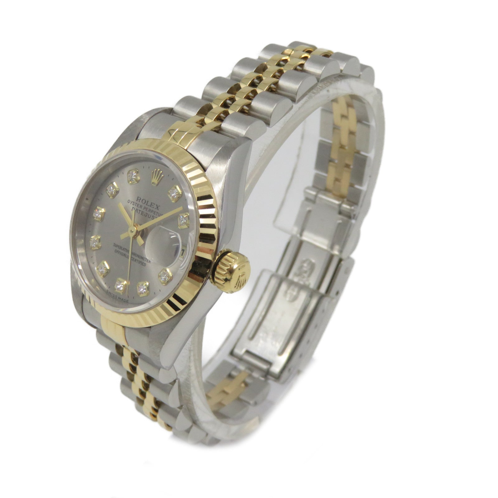 ROLEX Datejust 18K White Gold/Stainless Steel Watch Automatic Movement Watch Silver Gray/Silver