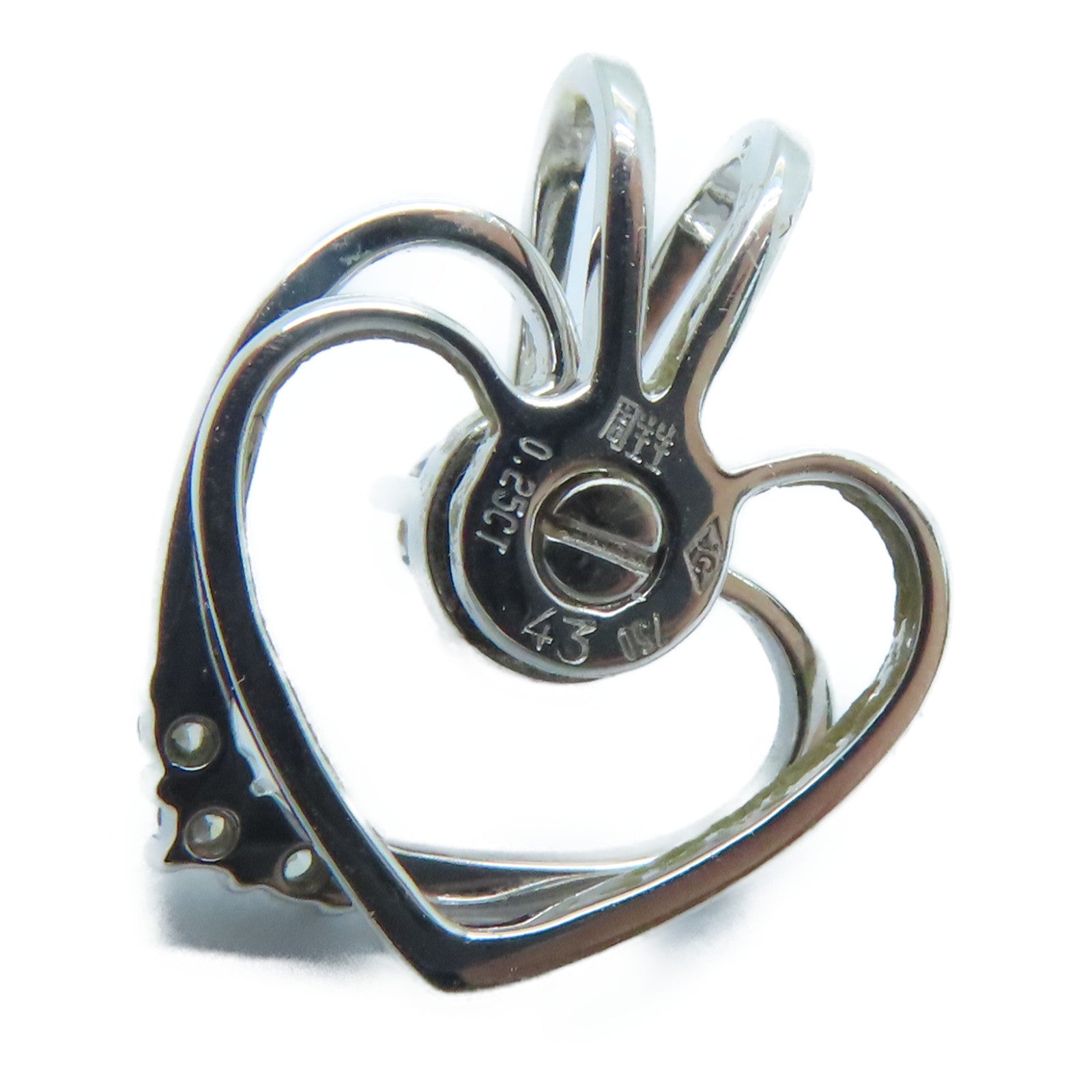 JEWELRY 18K白金Diamond Top0.25ct钻石吊坠